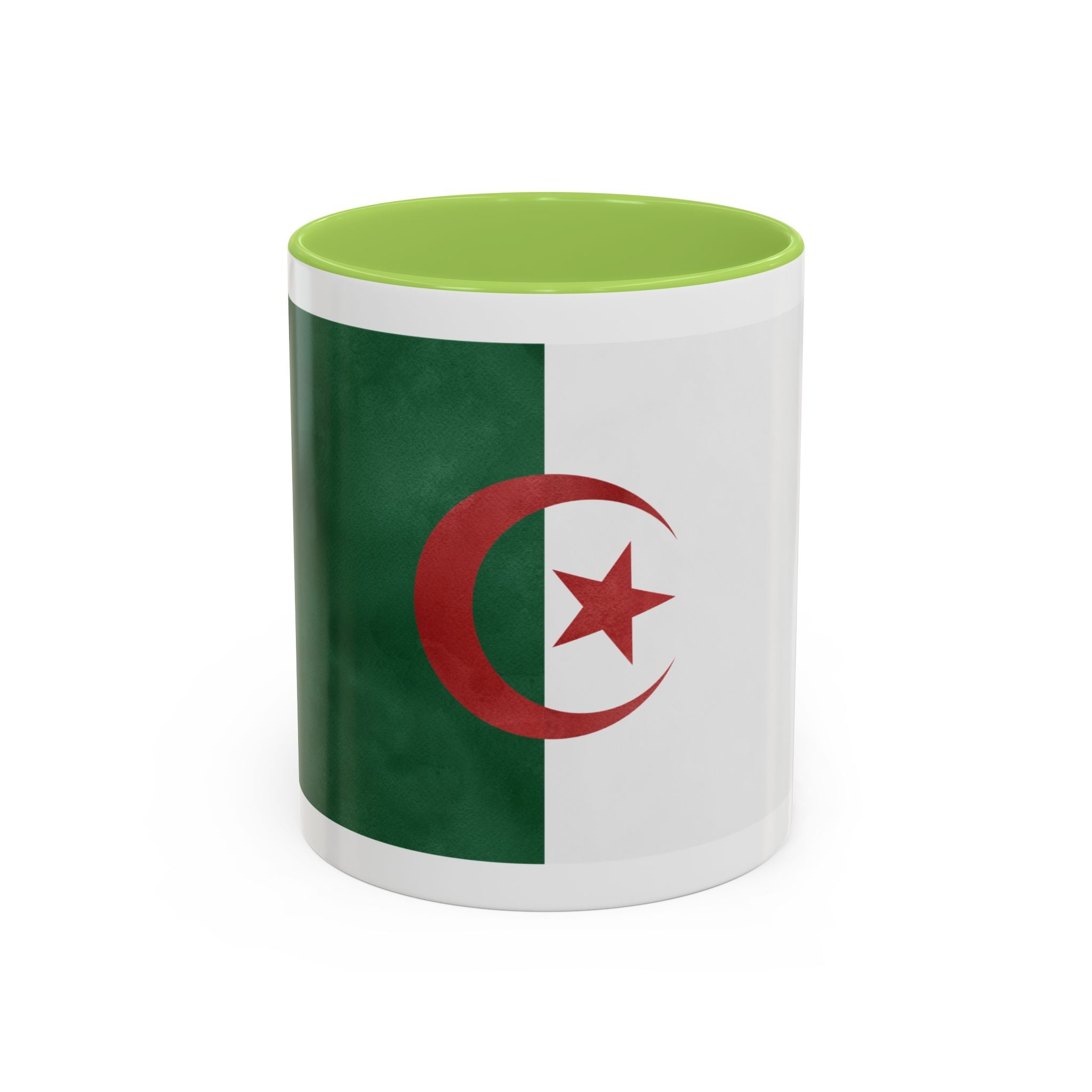 Algeria Flag Accent Coffee Mug (11/15oz) — Crescent & Star National Pride Tea Cup