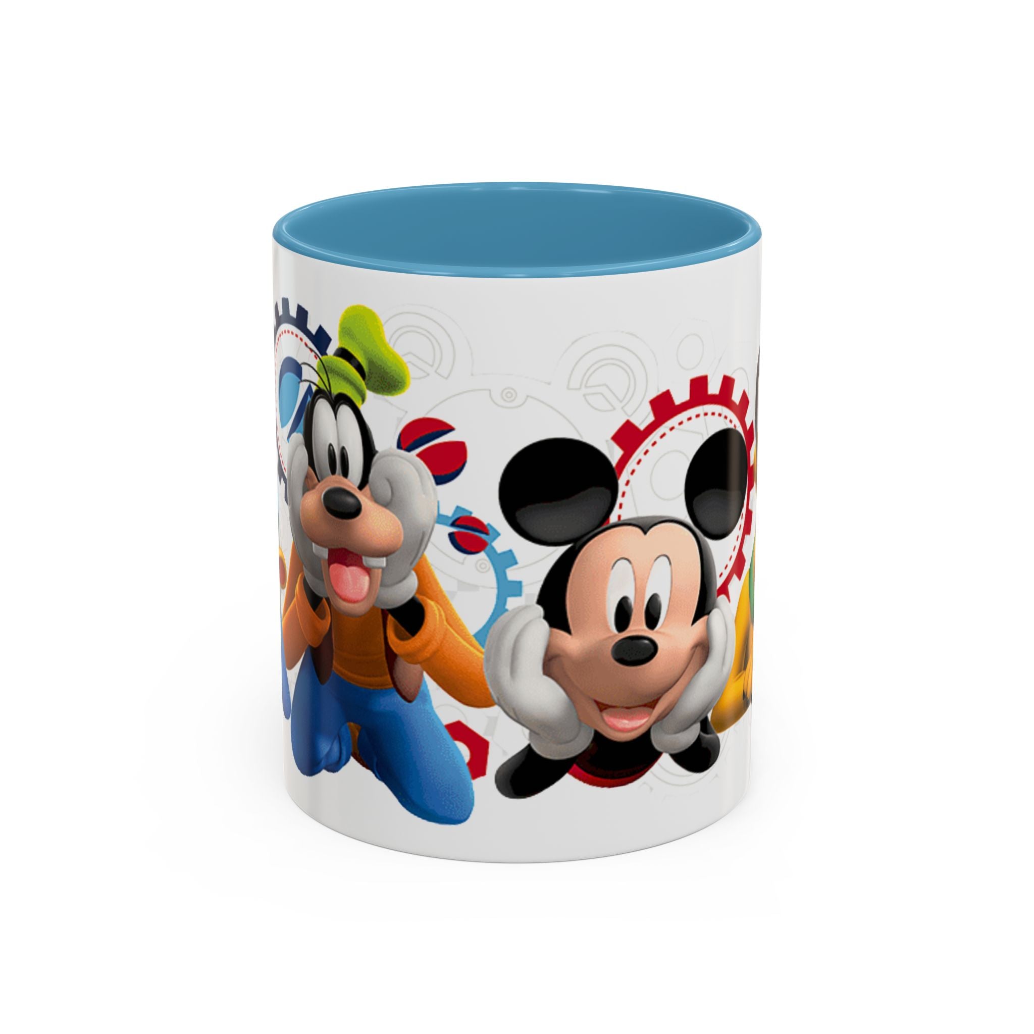 Disney Mickey & Friends Accent Coffee Mug – Mickey, Goofy & Pluto Cartoon Gift (11oz)
