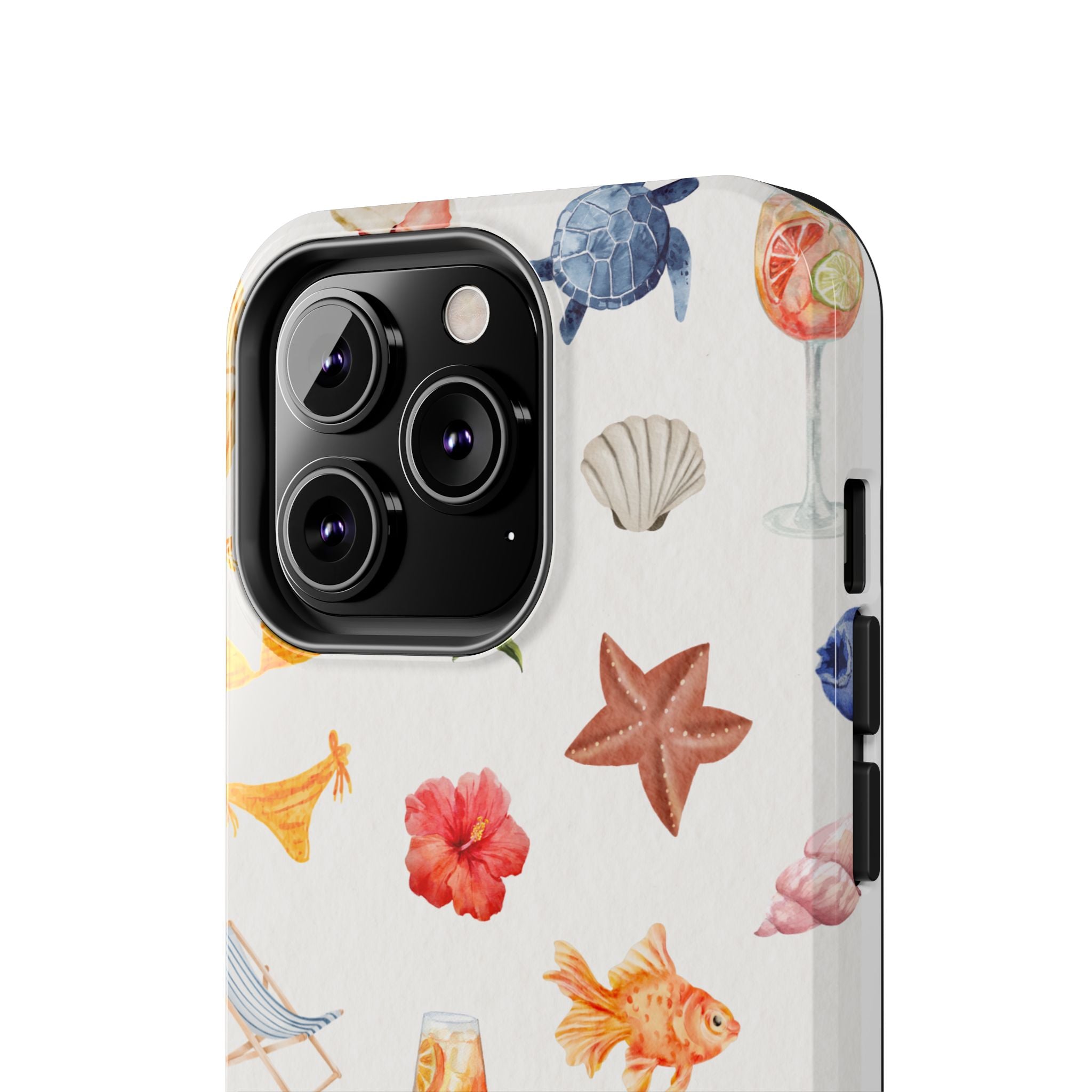 Summer Seashells Pattern Tough Phone Case — Beach Vacation Phone Cover