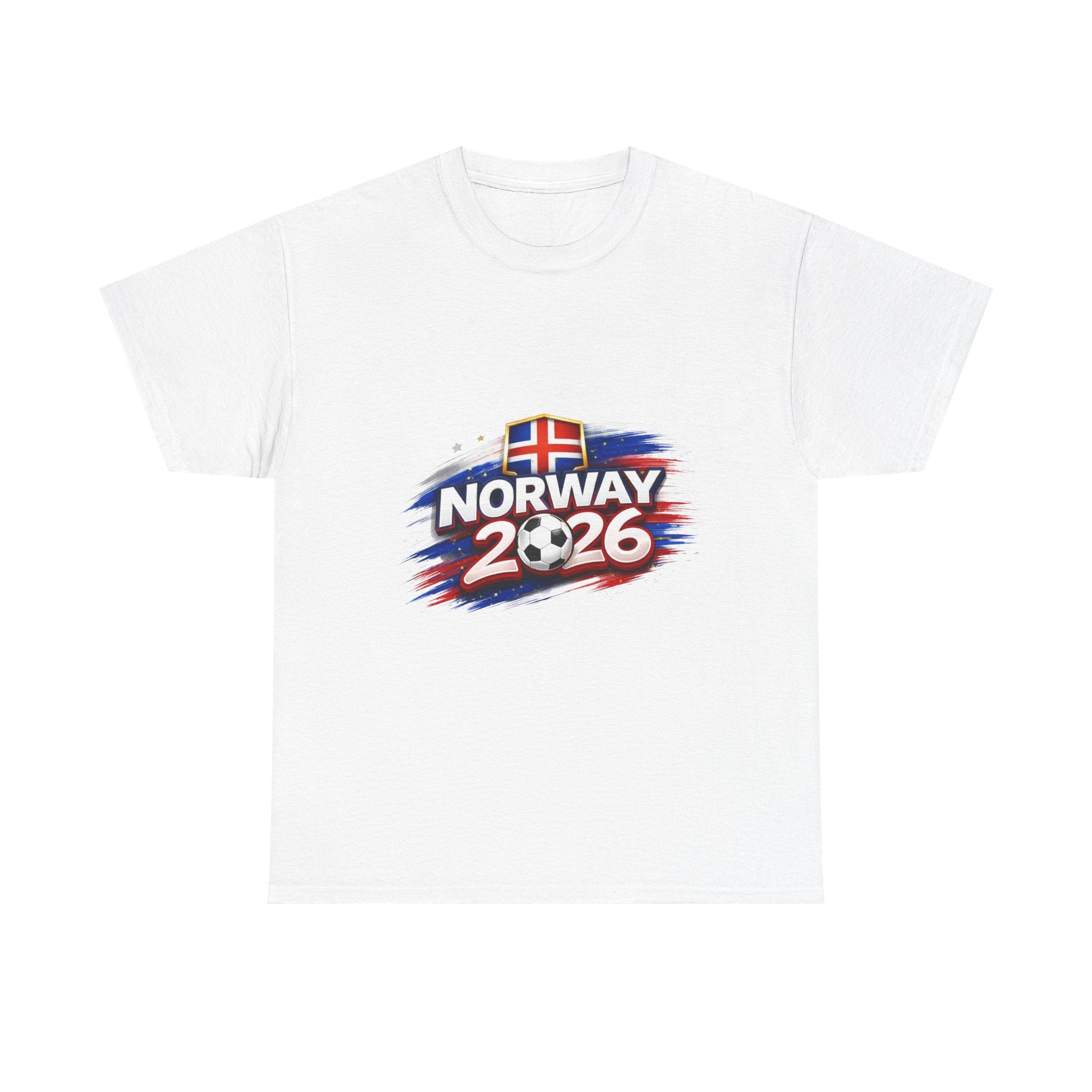 Norway 2026 Football Tee — Norwegian Flag Map Soccer Fan Shirt