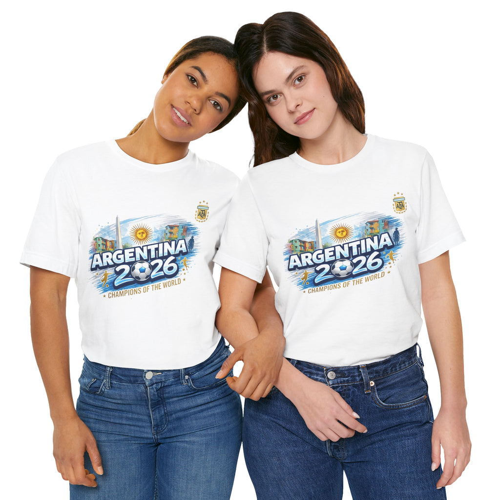 Argentina 2026 Champions T-Shirt — "Champions of the World" Soccer Fan Tee