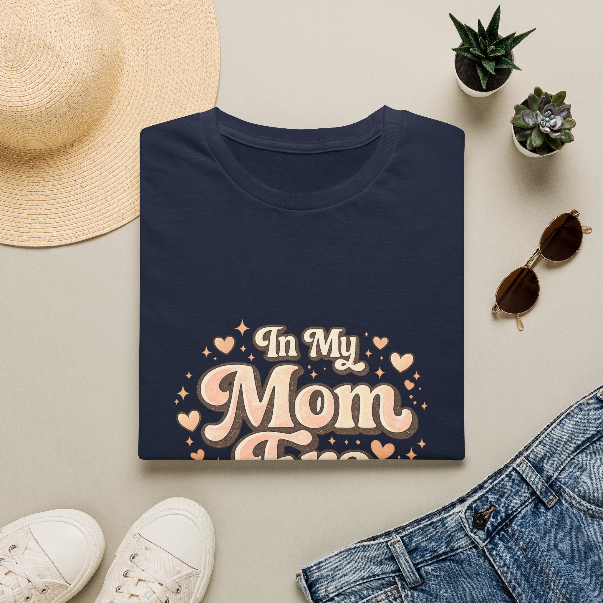 Mom Era T‑Shirt — "In My Mom Era" Vintage Heart Graphic