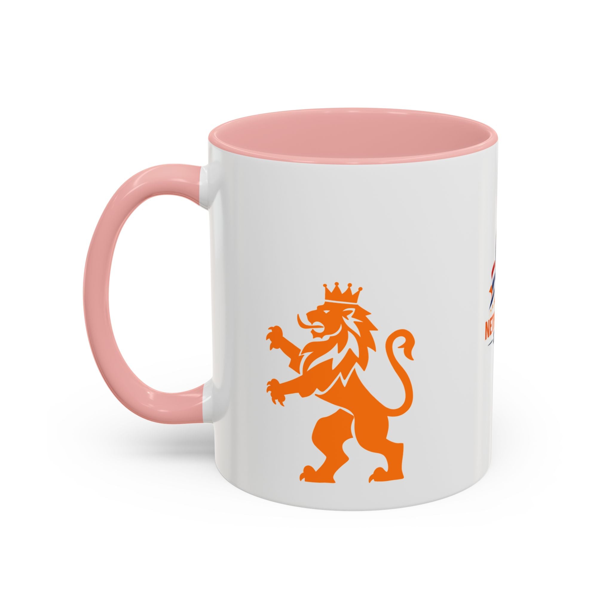 Netherlands 2026 Soccer Fan Coffee Mug — Orange Lion Accent Mug