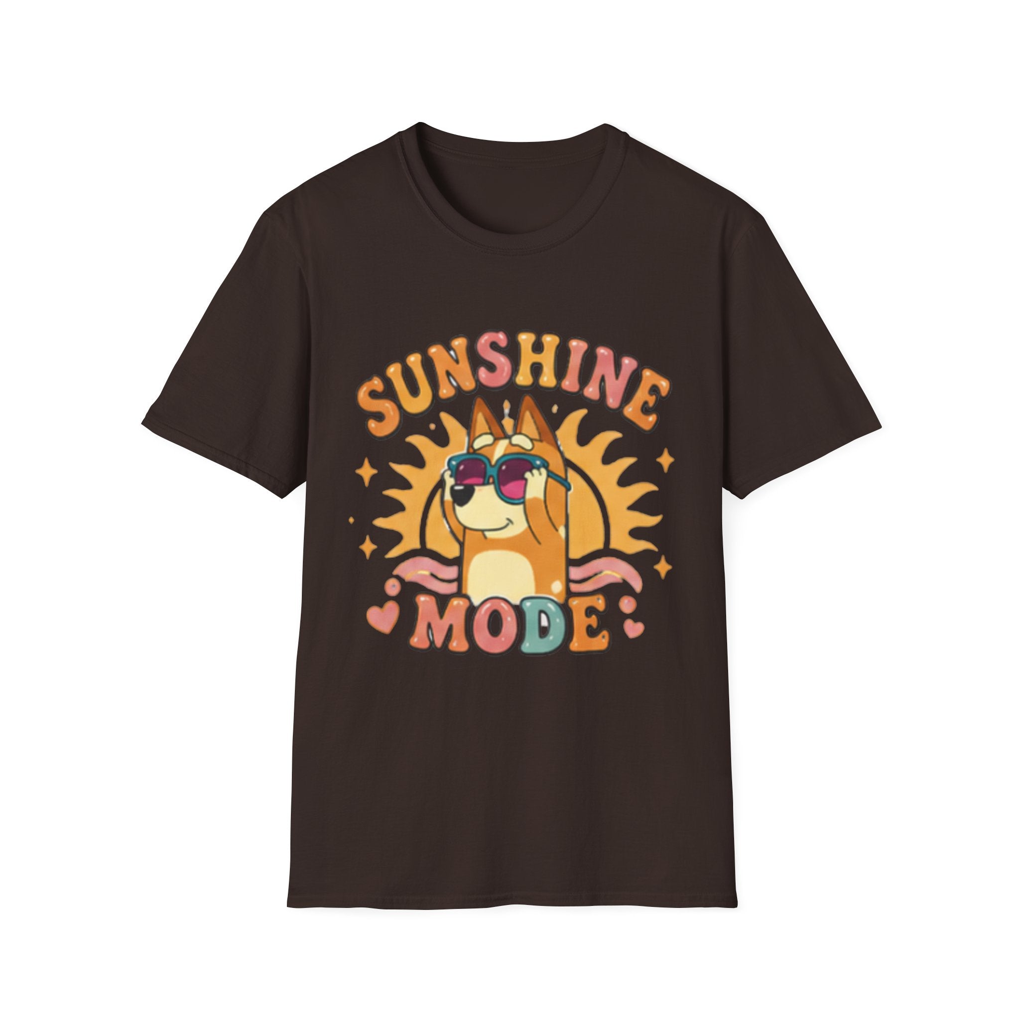 Sunshine Mode T-Shirt — Retro Sunglasses Dog Graphic