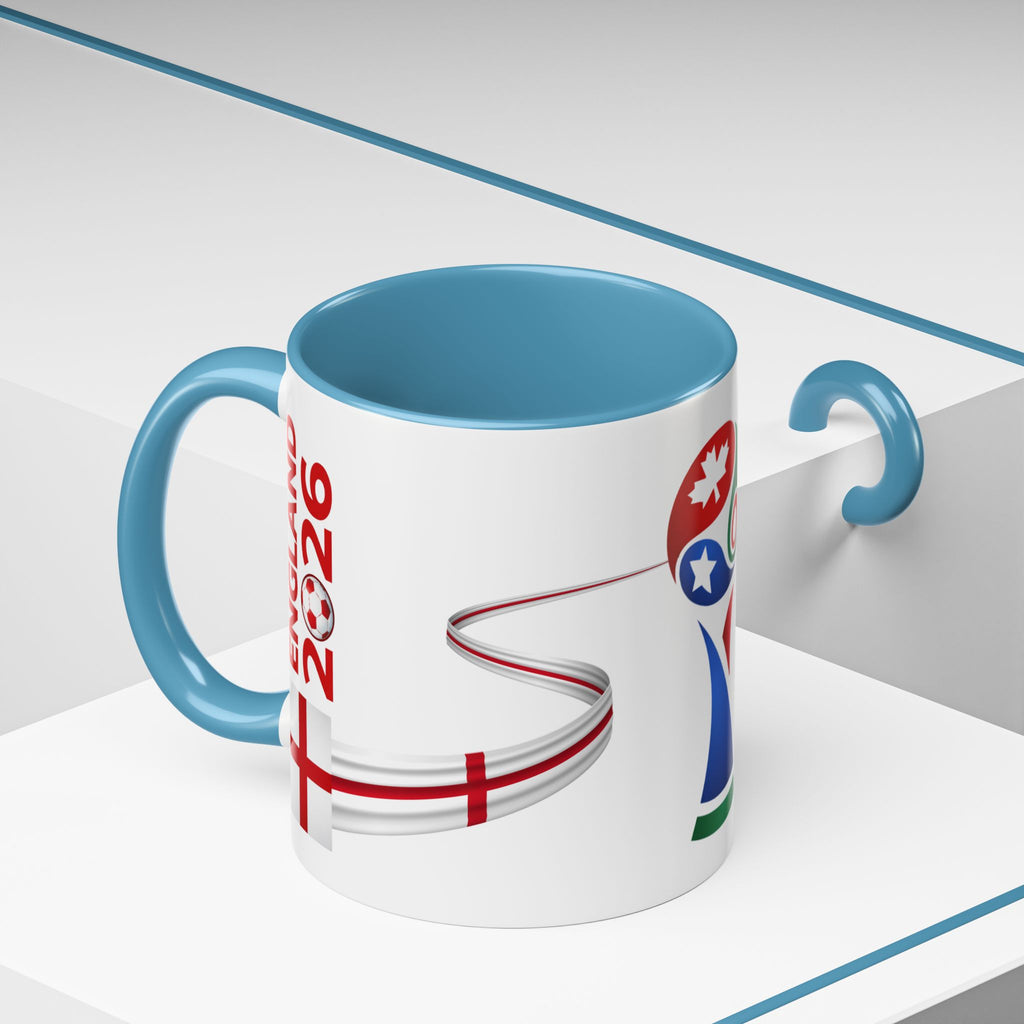 England 2026 Soccer Cup Accent Coffee Mug