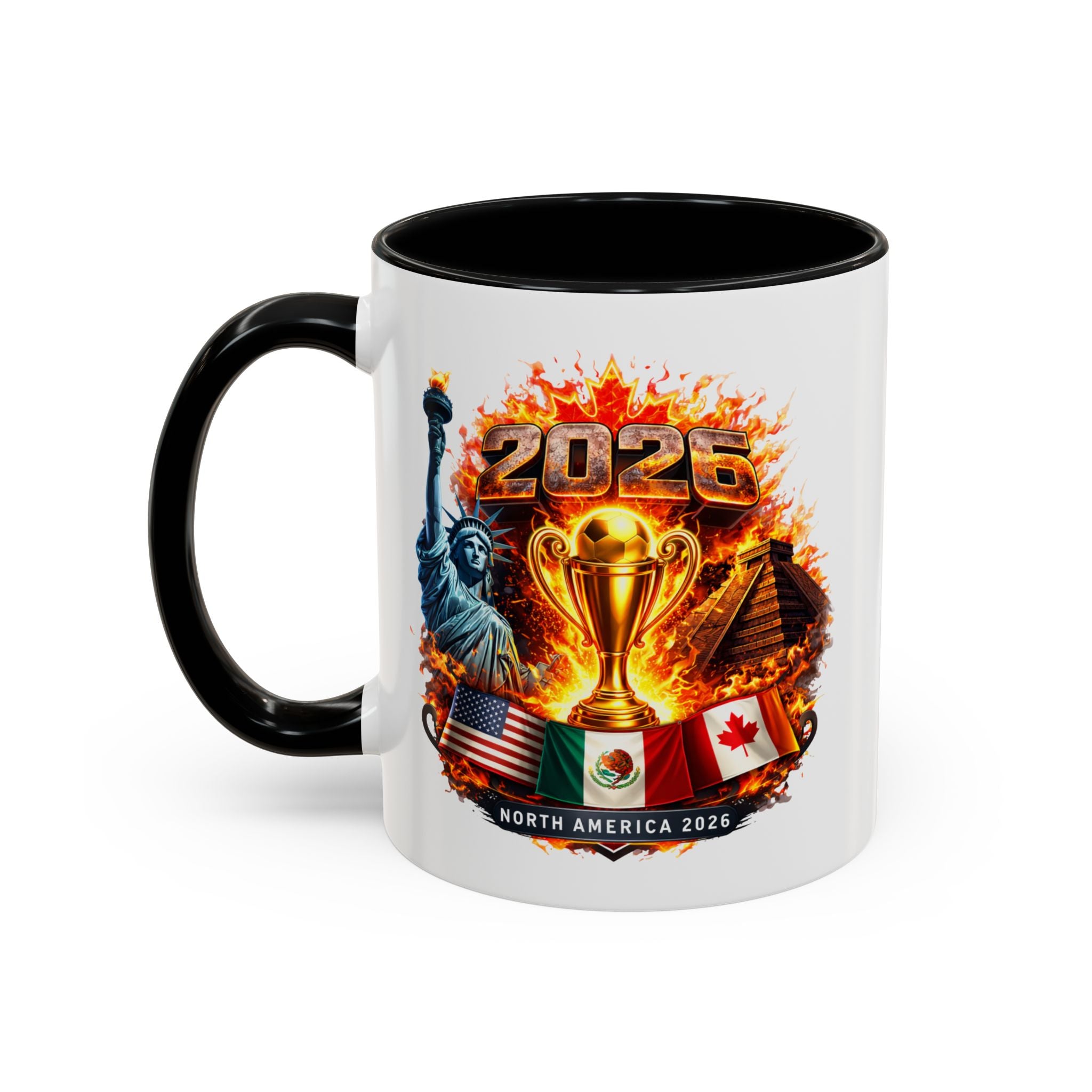 2026 North America Championship Coffee Mug — Trophy & Flags Accent Mug