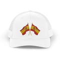 Spanish Flag Trucker Cap - Glitter Crossed Flags Snapback for Spain Fans