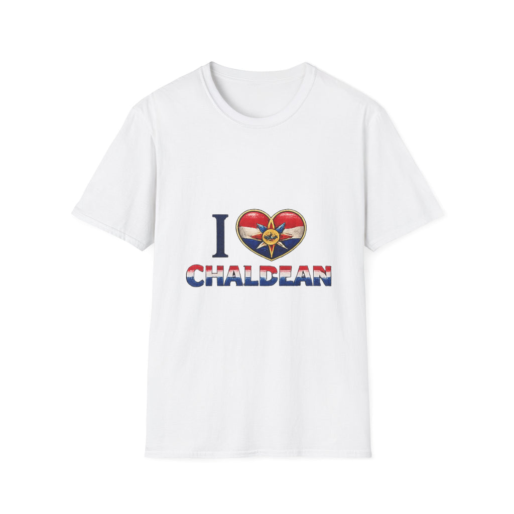 Chaldean Pride T-Shirt — "I  Chaldean" Flag Heart Design