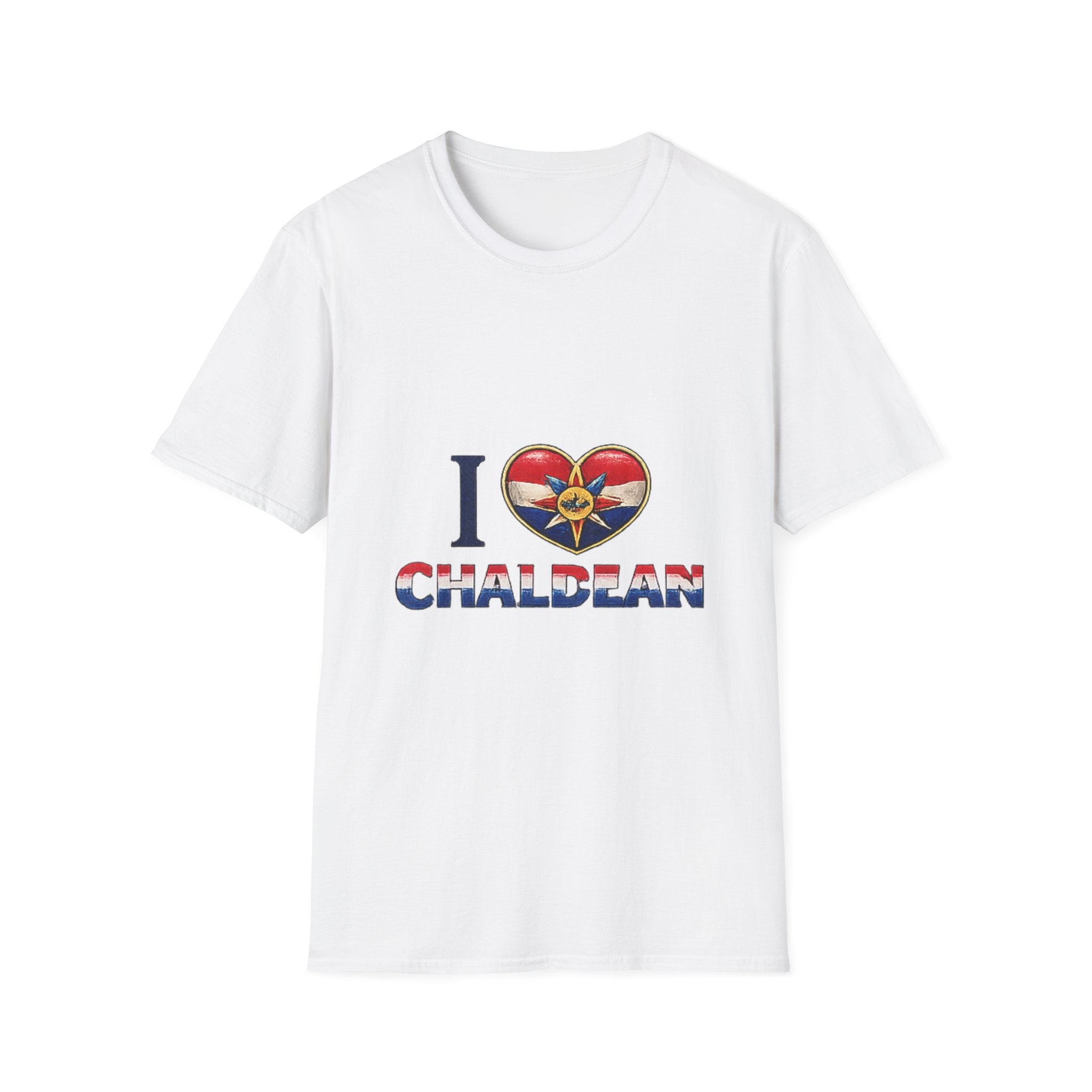 Chaldean Pride T-Shirt — "I  Chaldean" Flag Heart Design