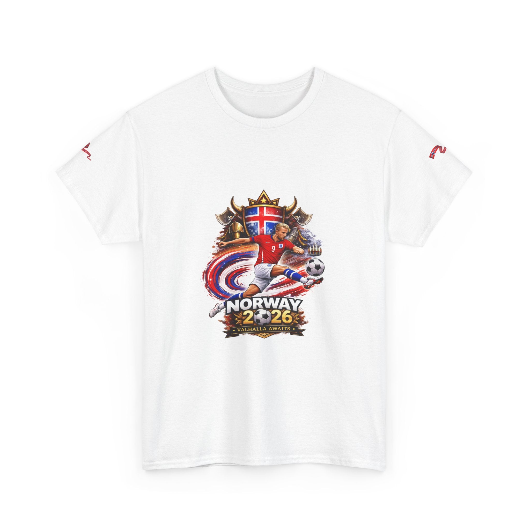 Norway 2026 Soccer Crest T-Shirt — Norwegian Flag Football Fan Tee