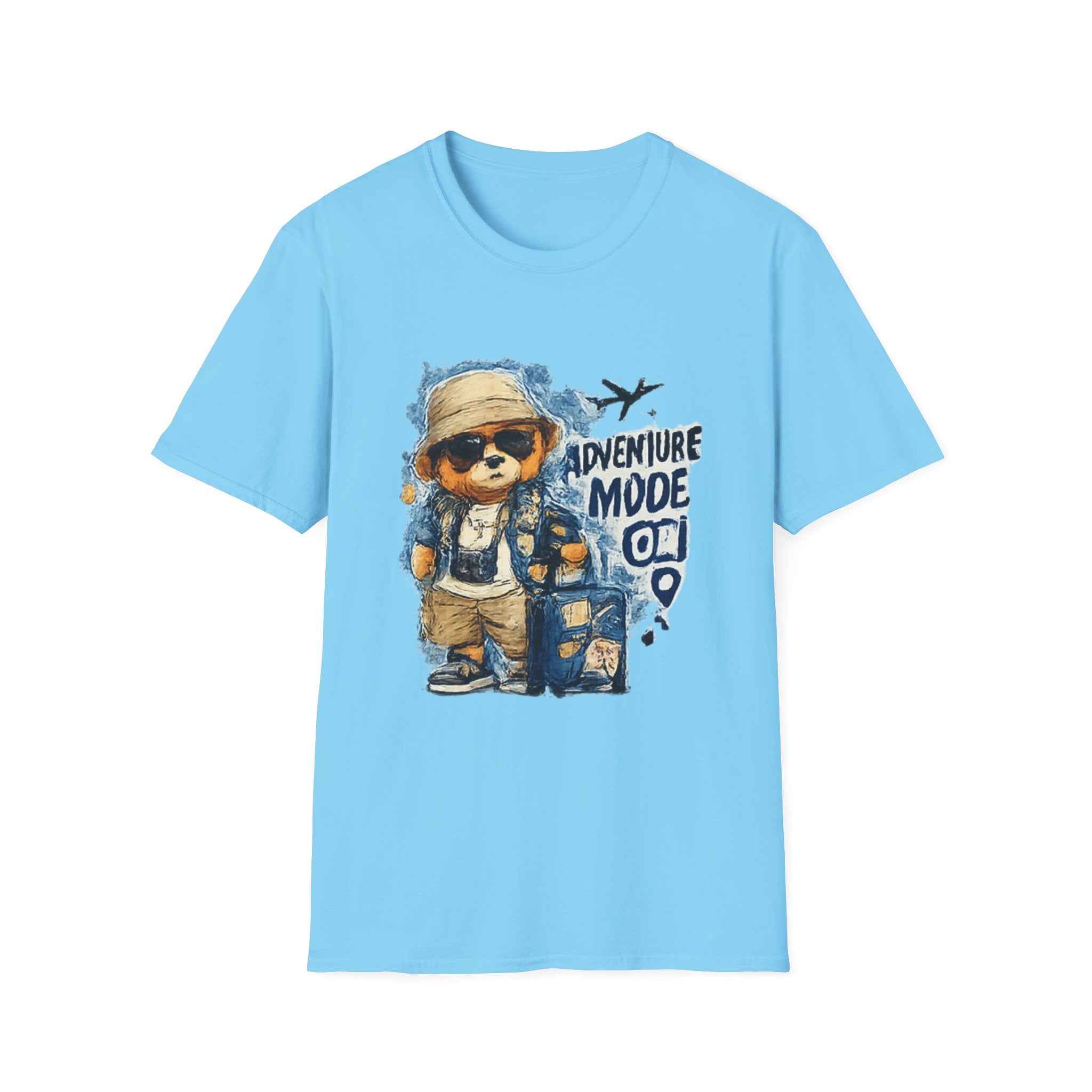 Adventure Mode On T-Shirt — Cute Travel Bear Graphic Tee