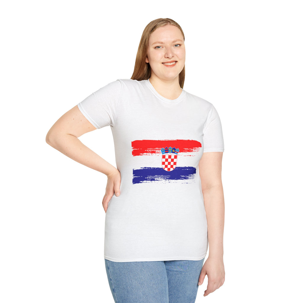 Croatia Flag Soccer T-Shirt — Croatia Cup Football Tee