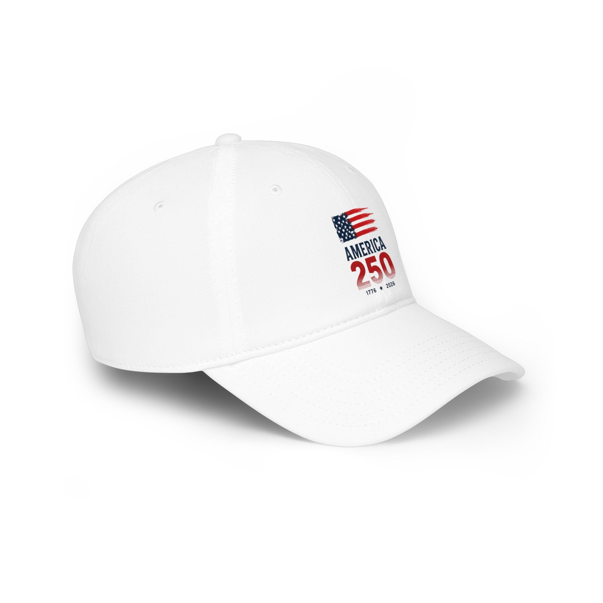 America 250 Low Profile Baseball Cap – Patriotic 1776–2026 Anniversary Hat