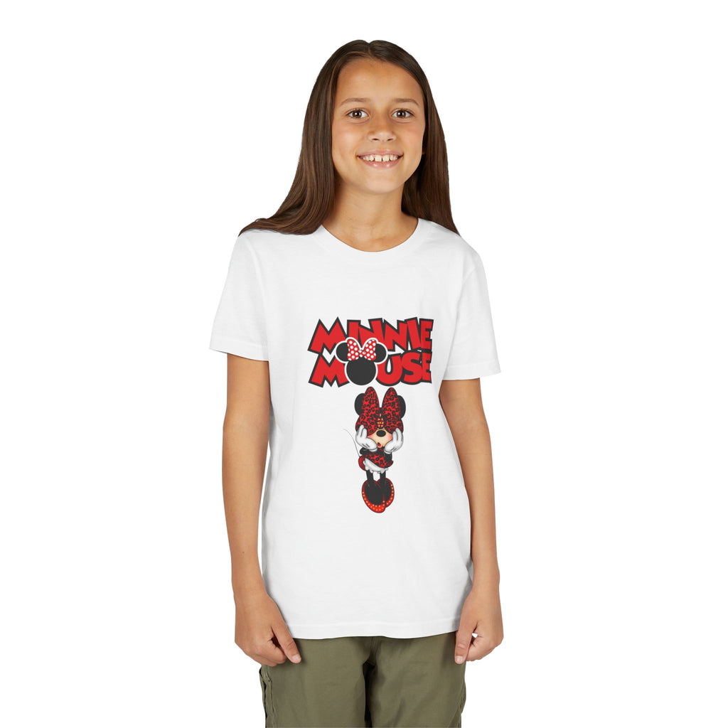 Minnie Mouse Youth Tee – Polka Dot Bow Graphic Kids Shirt