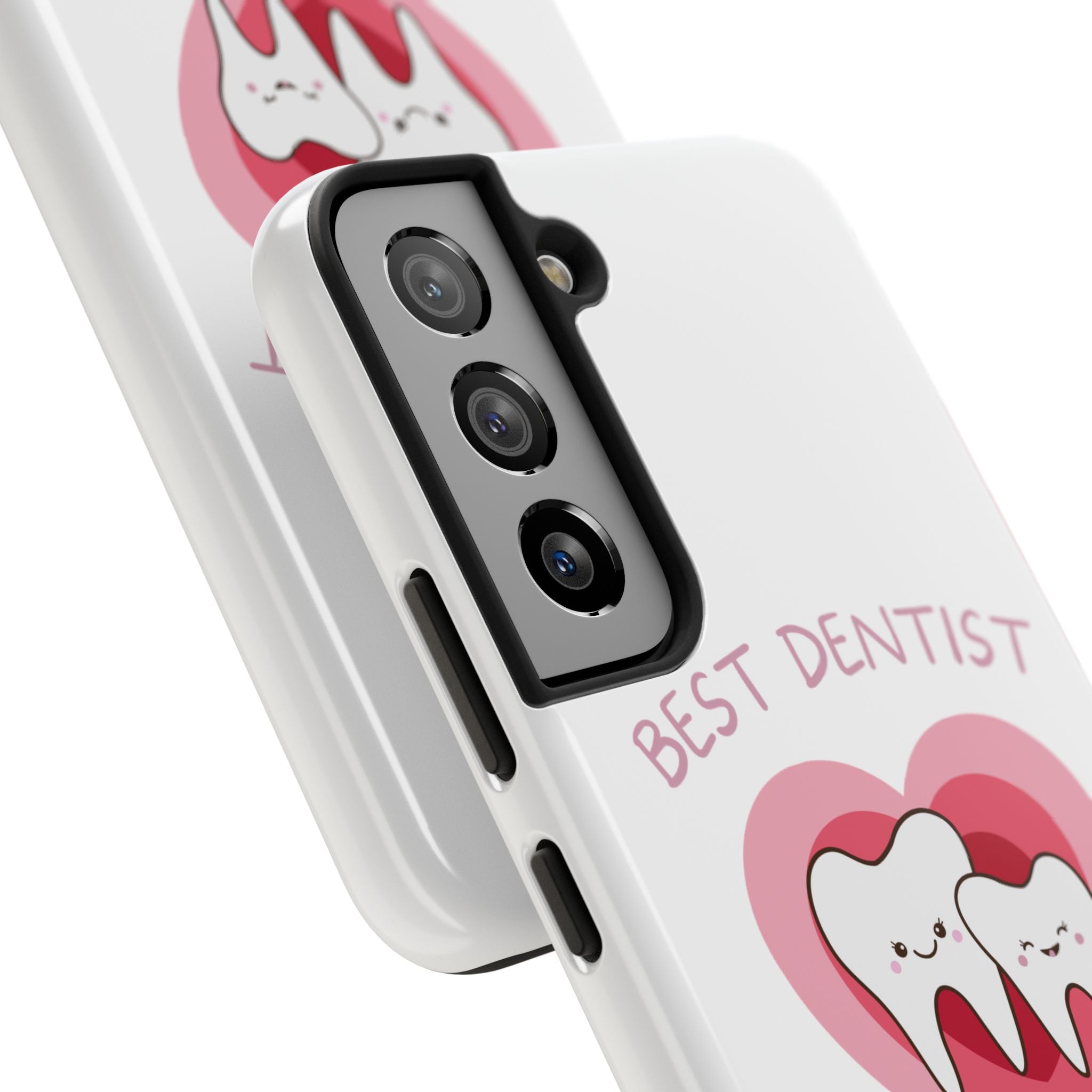 Tough Phone Case — “Best Dentist in Town!” Cute Tooth Heart Design