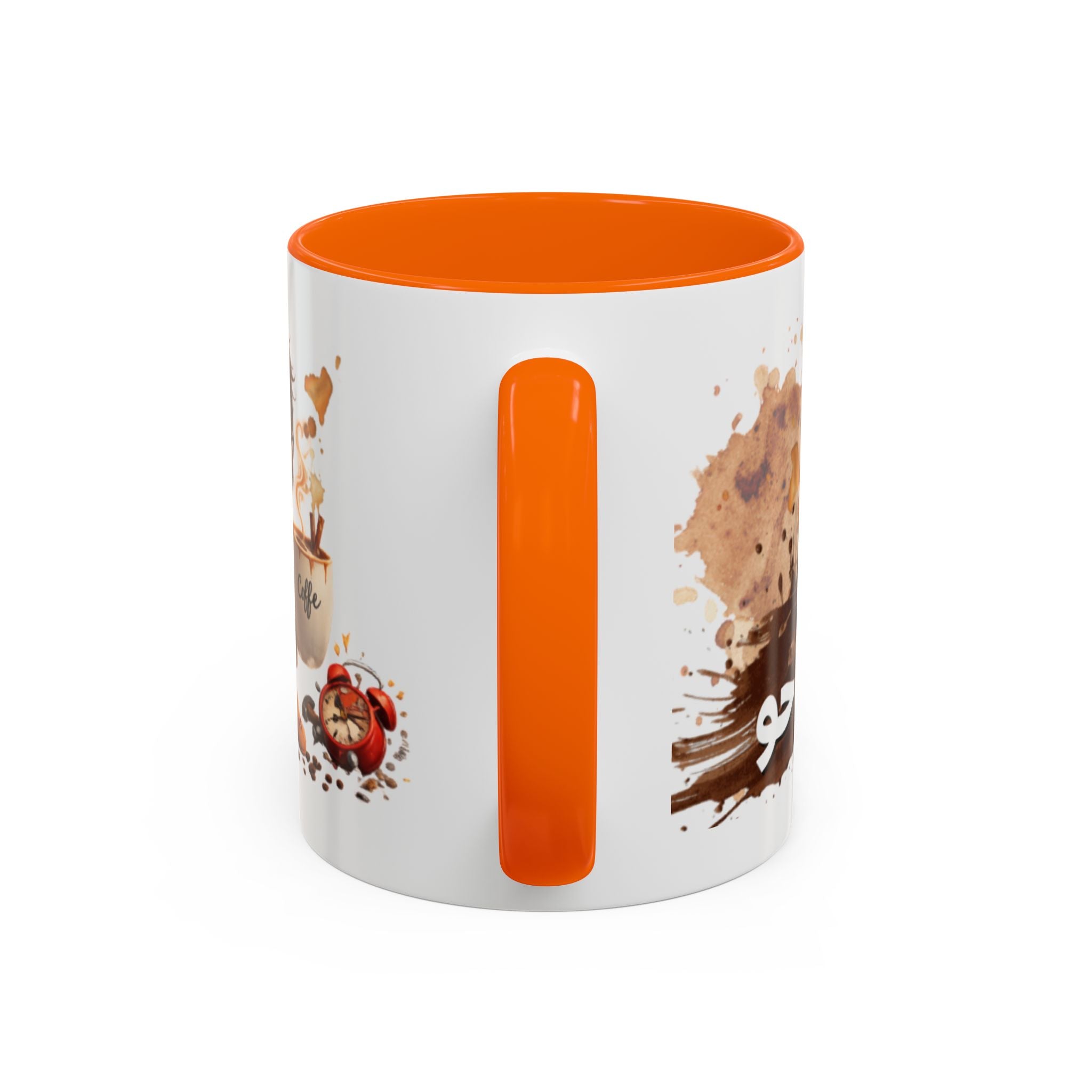 Cute Coffee Girl Accent Mug — Arabic Script Coffee Design (11/15oz)