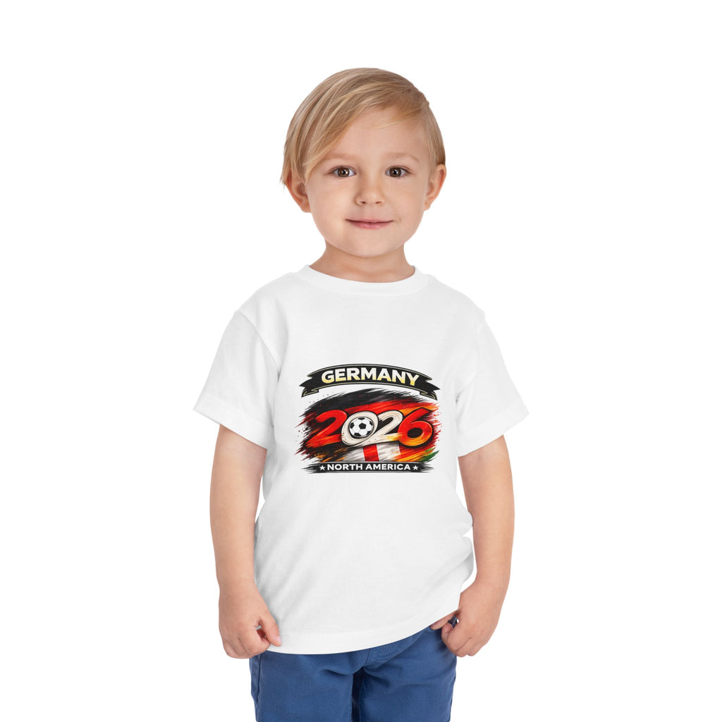 Germany 2026 Toddler Tee - Soccer Cup Fan Shirt with German Flags