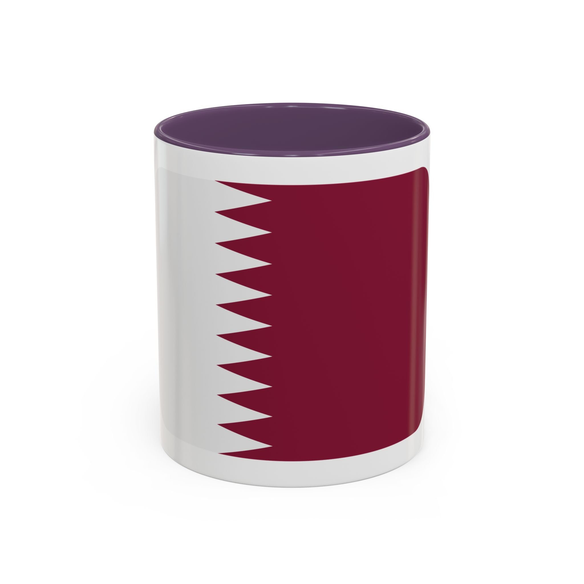 Qatar Flag Accent Coffee Mug – Maroon & White National Pride 11/15oz