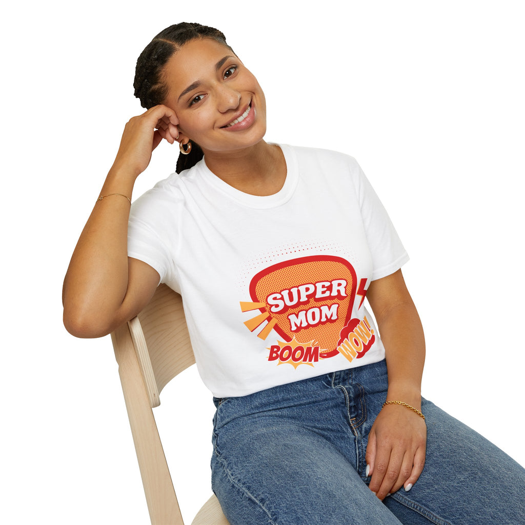 Super Mom T-Shirt — Retro Comic Boom Wow Mother's Day Tee