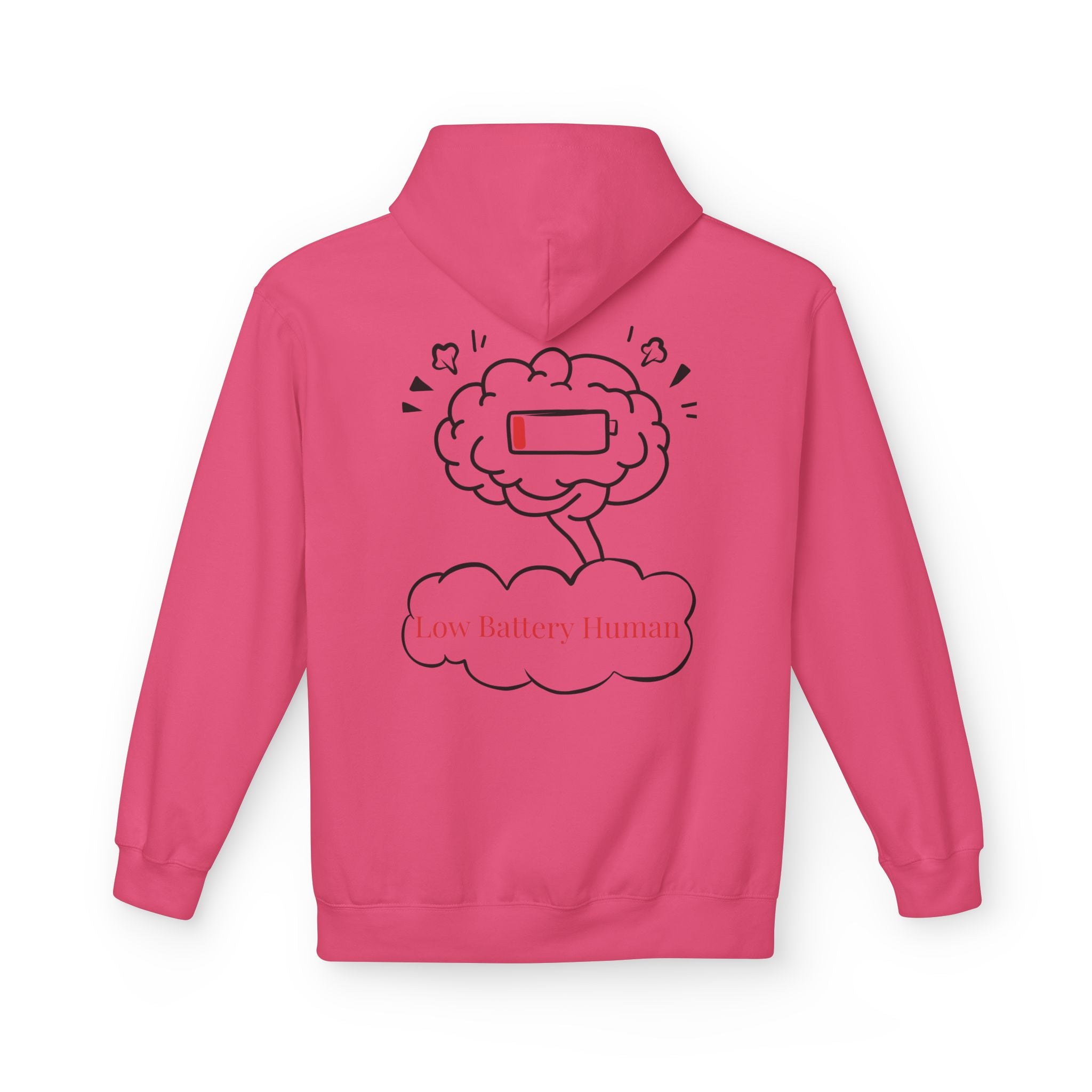 Low Battery Human Unisex Midweight Softstyle Fleece Hoodie