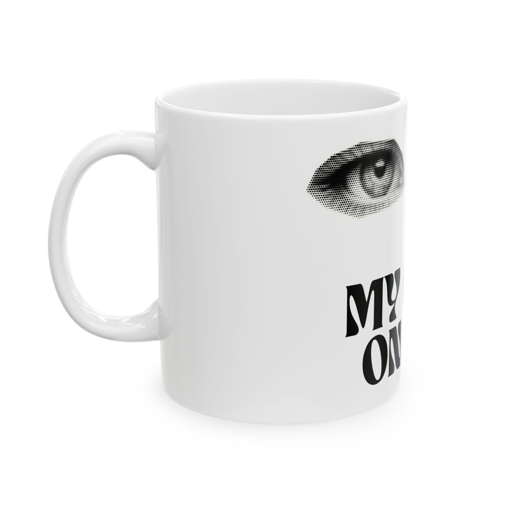 Mug — 'My Eyes On You' Vintage Eye Graphic Ceramic Coffee Mug (11oz & 15oz)