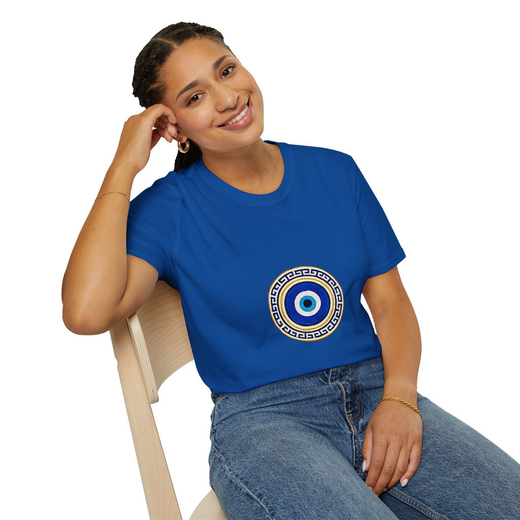 Evil Eye Crescent Lantern T‑Shirt — Protective Nazar Tee with Moon Lantern Design