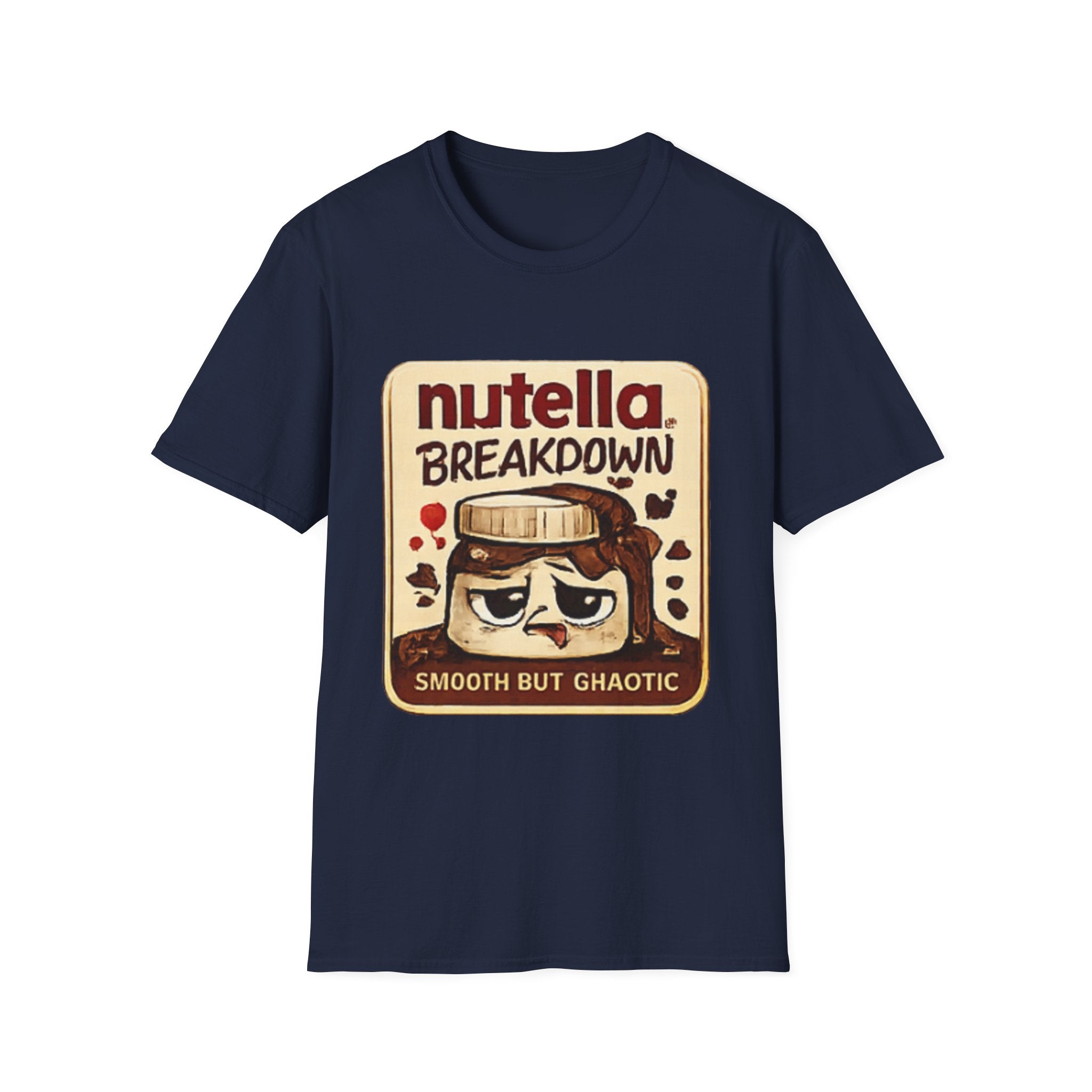 Nutella Breakdown T-Shirt – "Smooth But Chaotic" Retro Jar Graphic