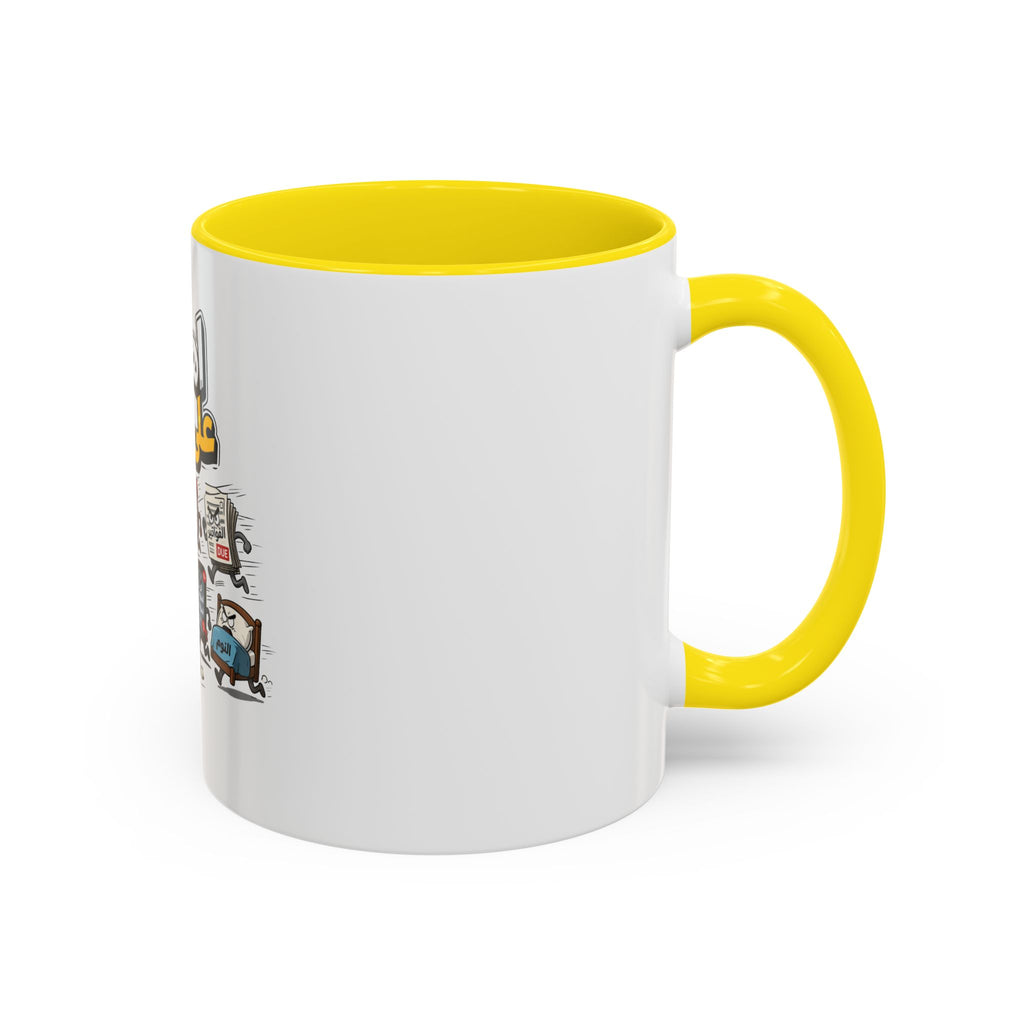 Arabic Funny Escape From Bills Coffee Mug — ‘اهرب على فين؟!’ Accent Mug