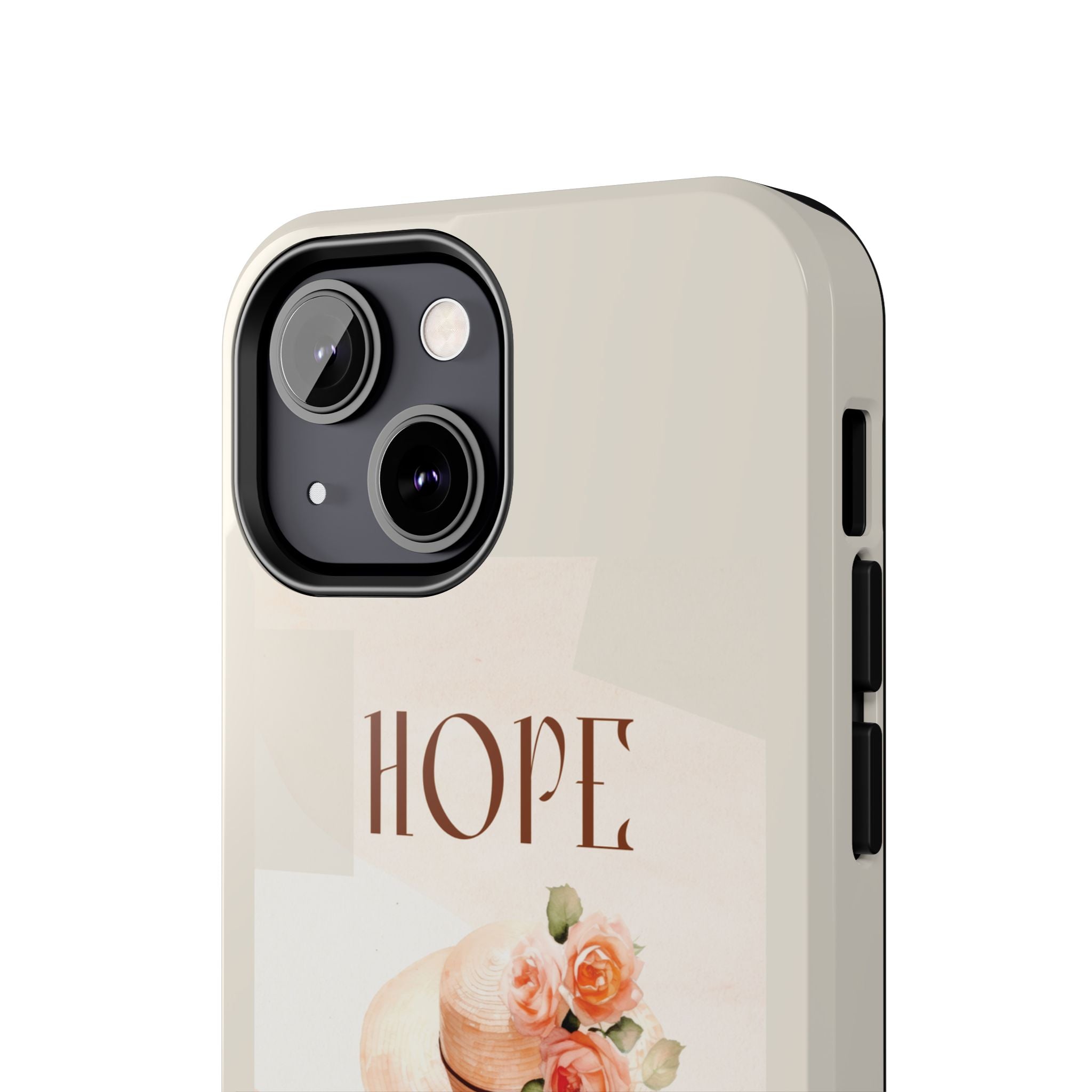 Hope Floral Tough Phone Case — Protective iPhone Case with Watercolor Girl & Flowers