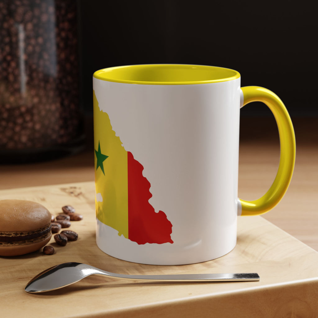 Senegal Flag Map Accent Coffee Mug – Pride Gift for Senegalese Coffee Lovers