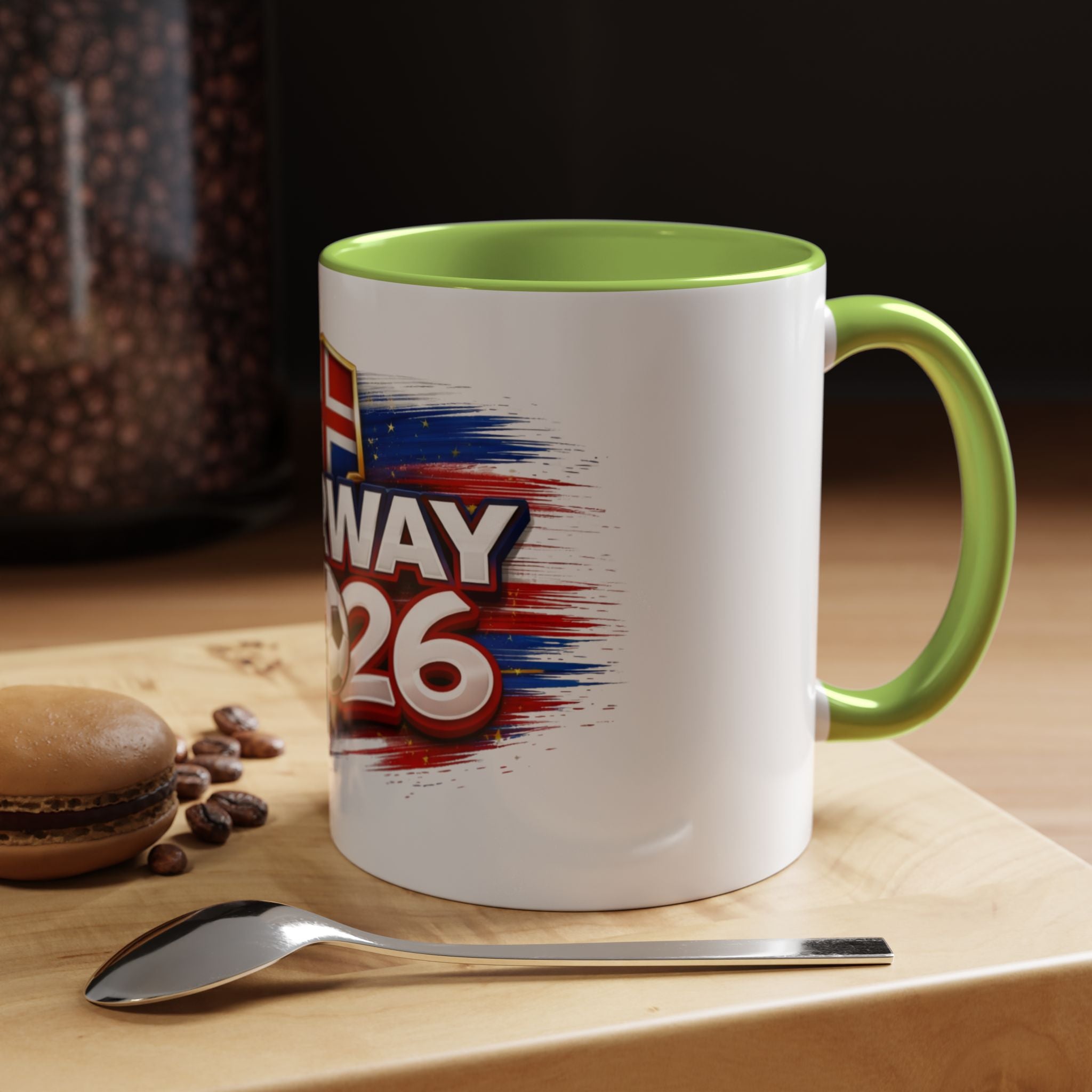 Norway 2026 Soccer Fan Accent Coffee Mug — Cup Supporter Gift