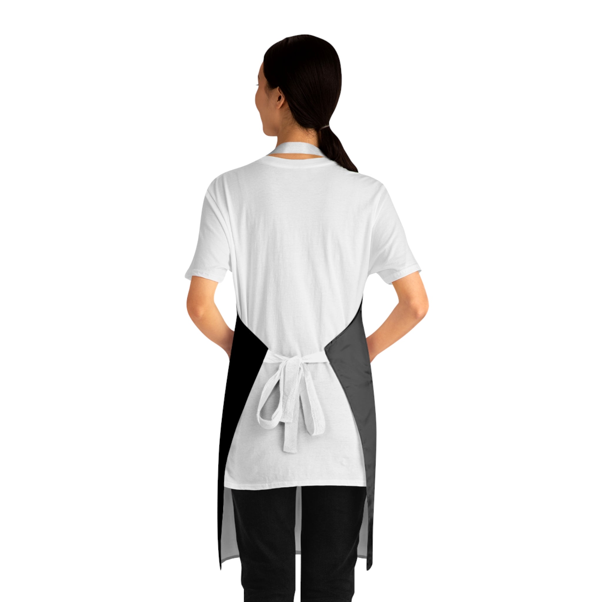 Girl Power Apron — Feminist Kitchen Apron with Dumbbell & Lightning Design