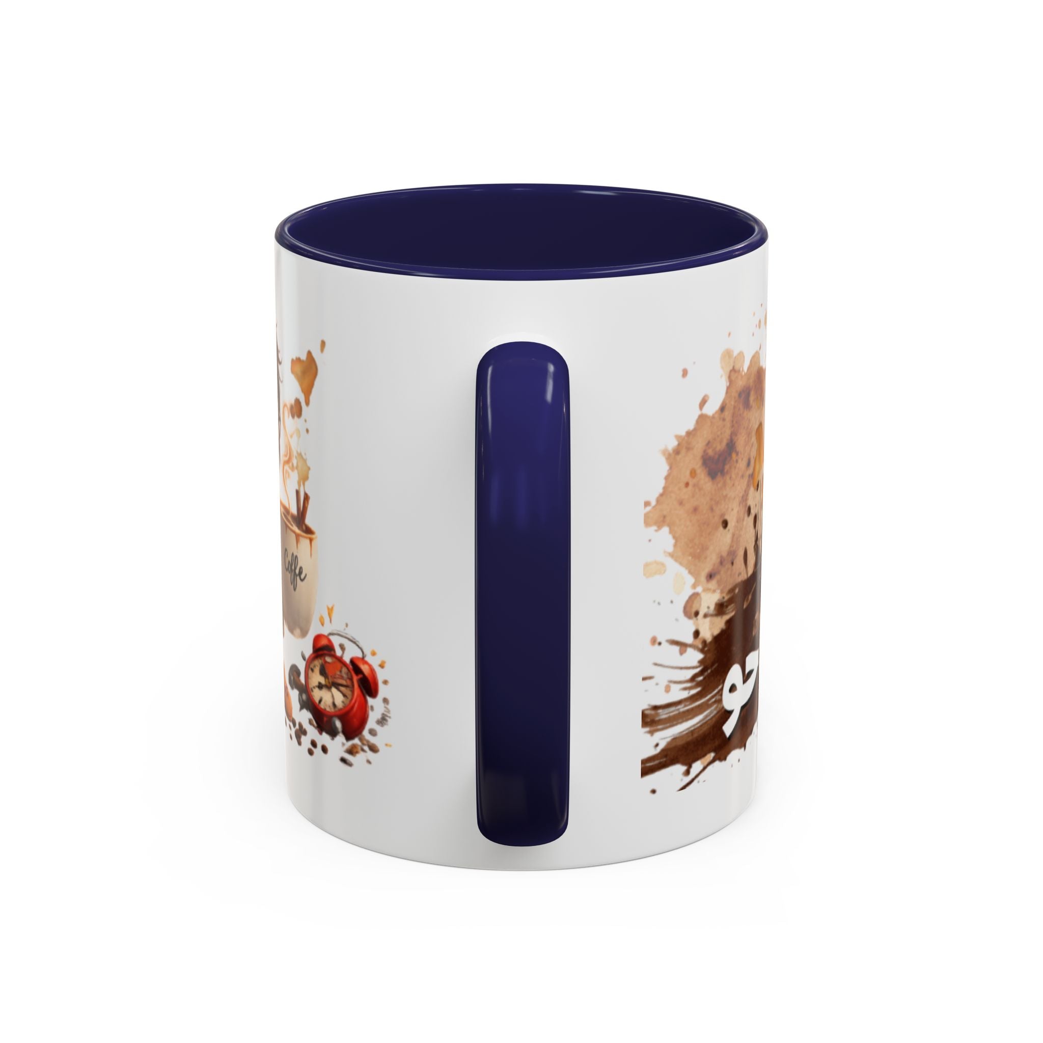 Cute Coffee Girl Accent Mug — Arabic Script Coffee Design (11/15oz)