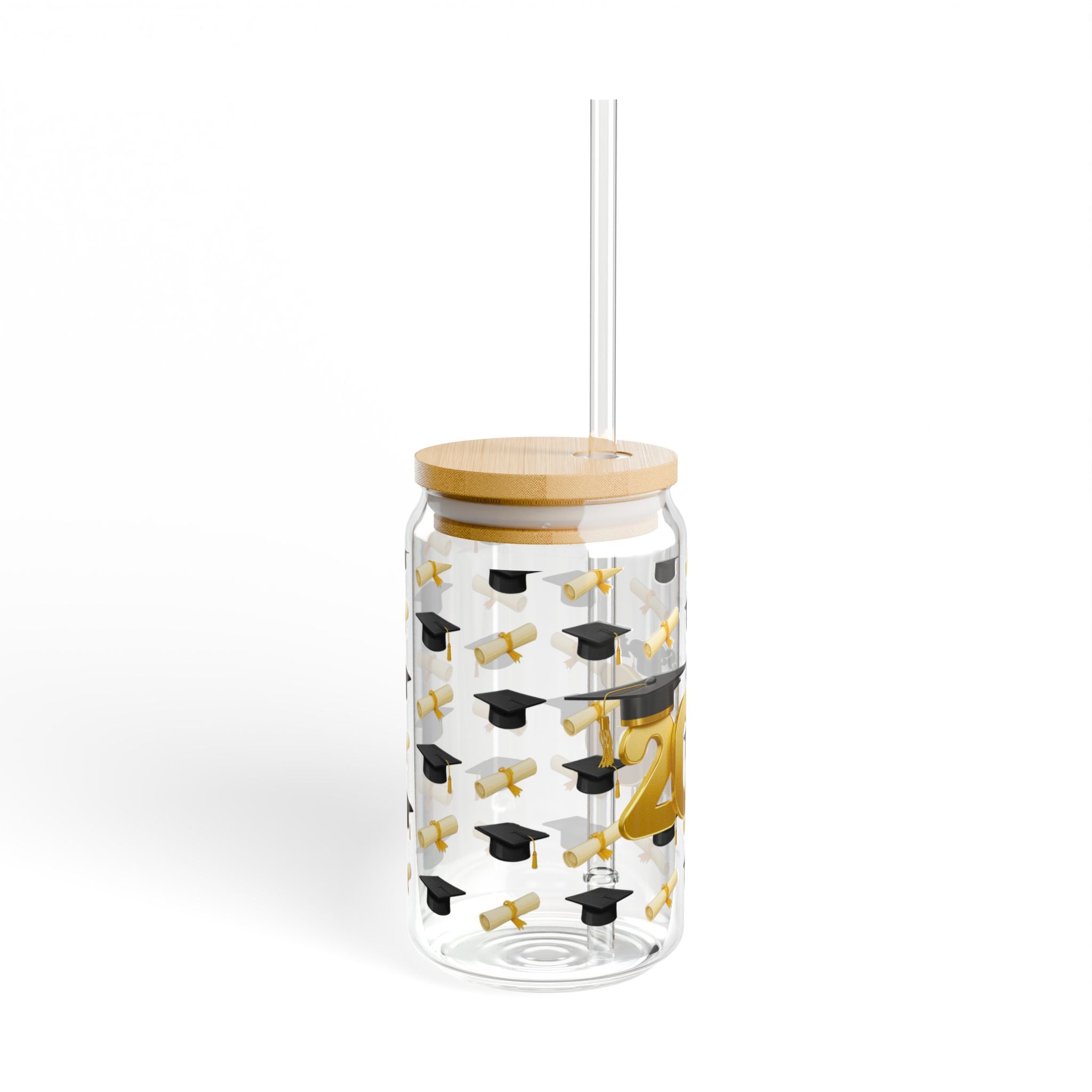 Graduation 2026 Sipper Glass – Class of 2026 Mason Tumbler with Straw