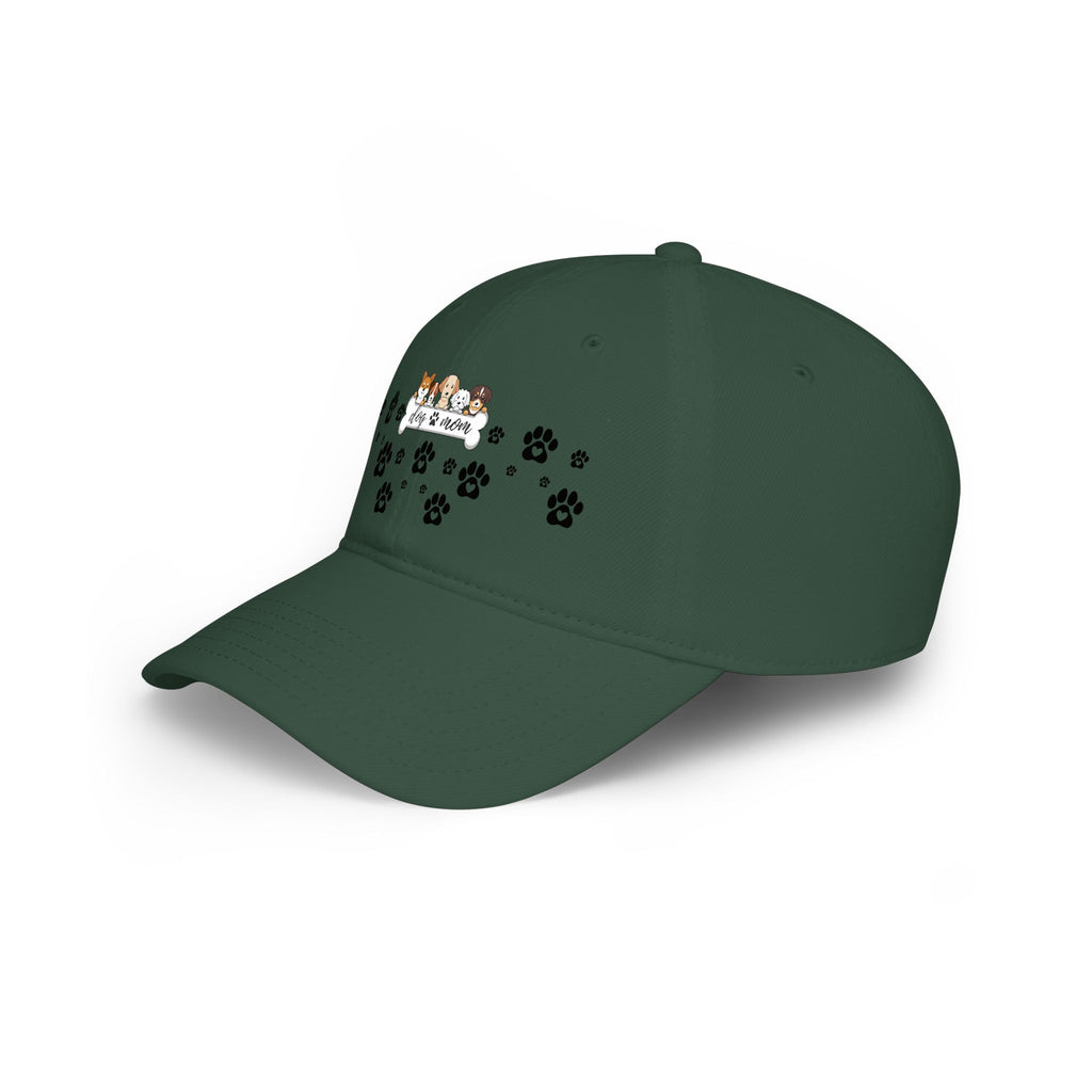 Pet Lover Paw Print Baseball Cap — Cute Dogs & Cats “Paws & Love” Hat