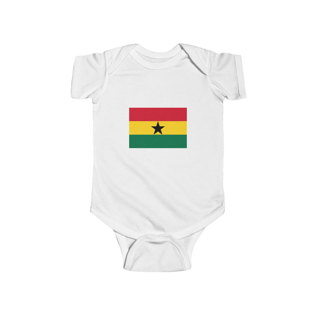 Ghana Flag Infant Bodysuit — Baby Onesie with Ghana Cup Trophy Design