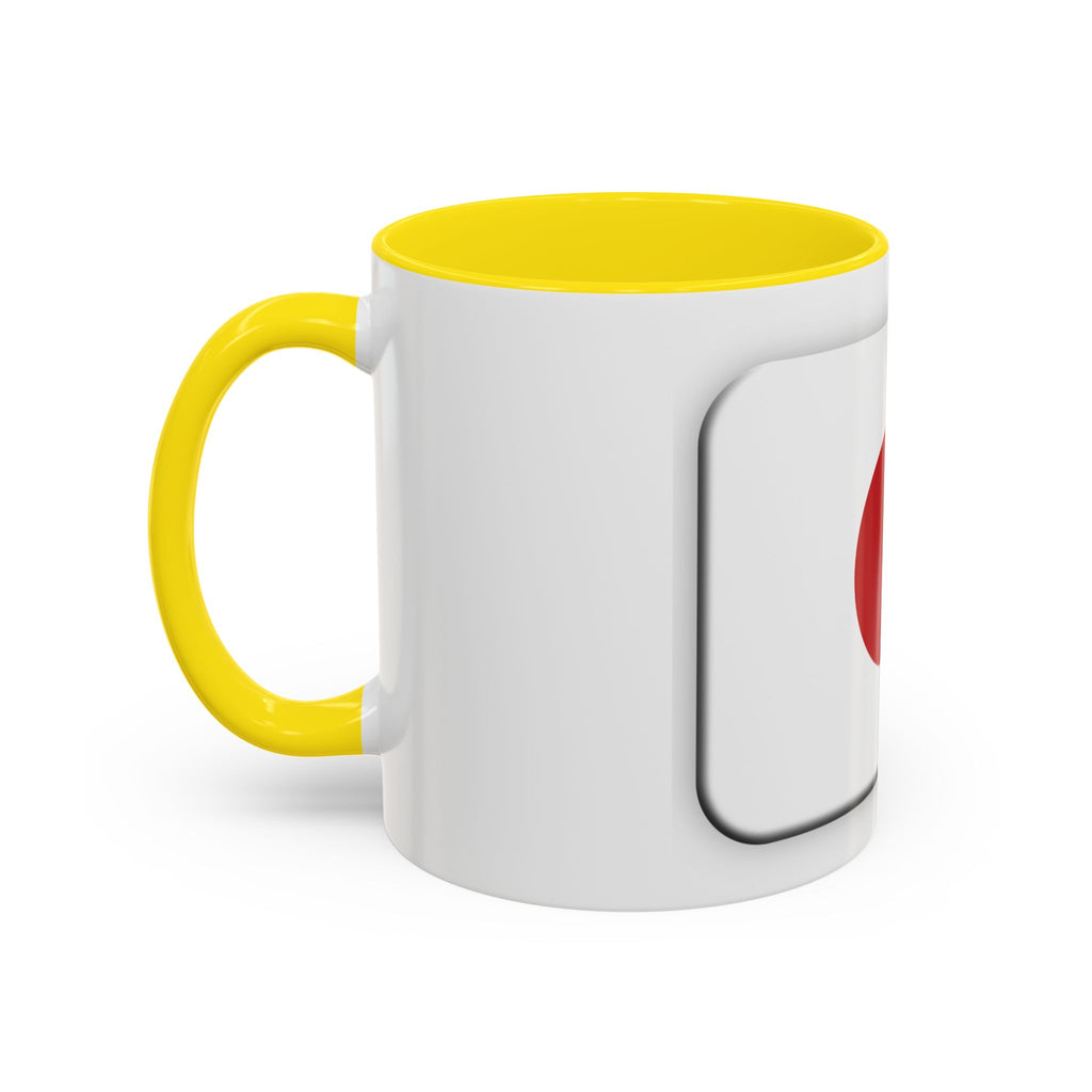 Japanese Minimal Red Dot Accent Coffee Mug — Modern Japanese Flag Inspired Ceramic Mug (11/15oz)