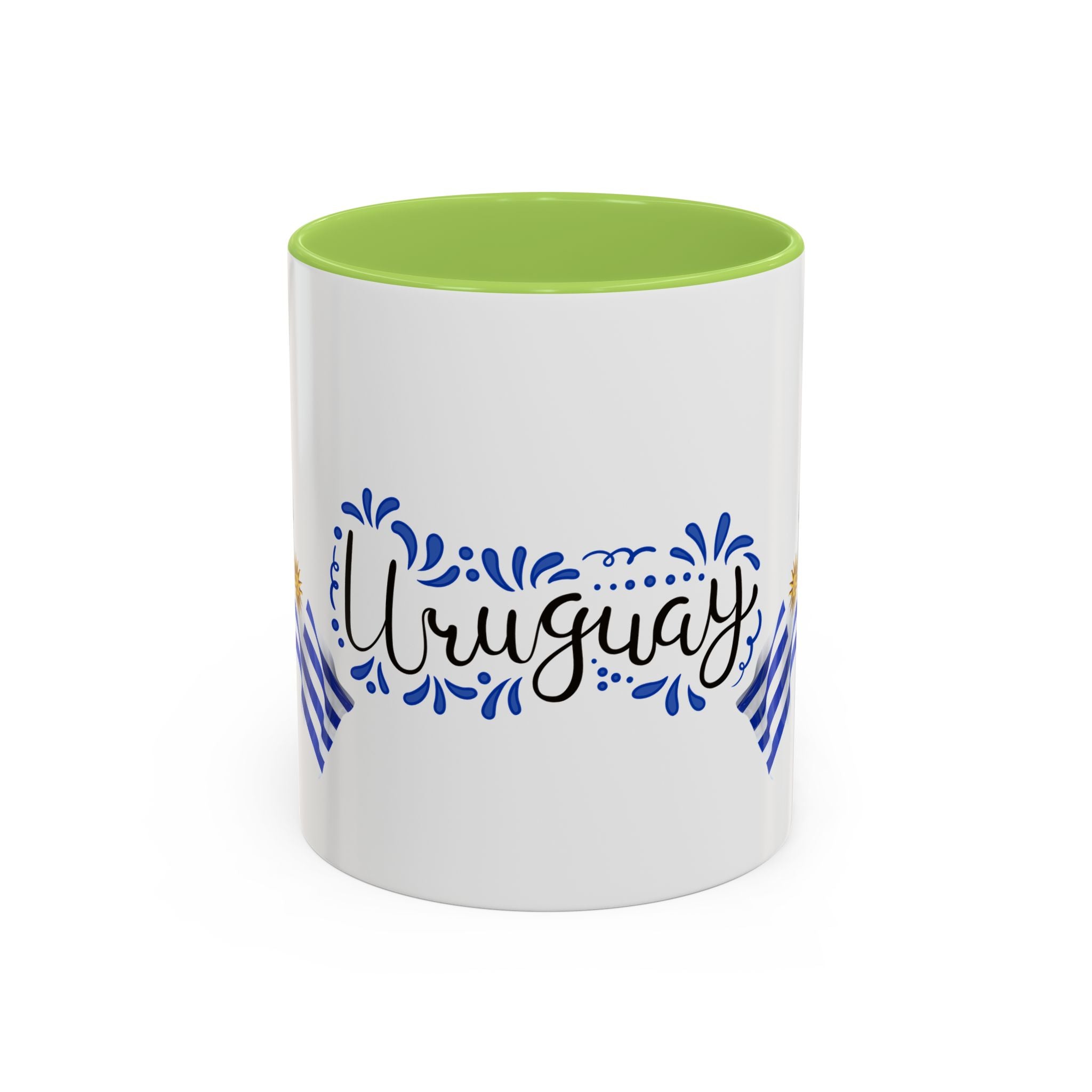 Uruguay Flag Accent Coffee Mug — Blue Sun National Pride 11/15oz