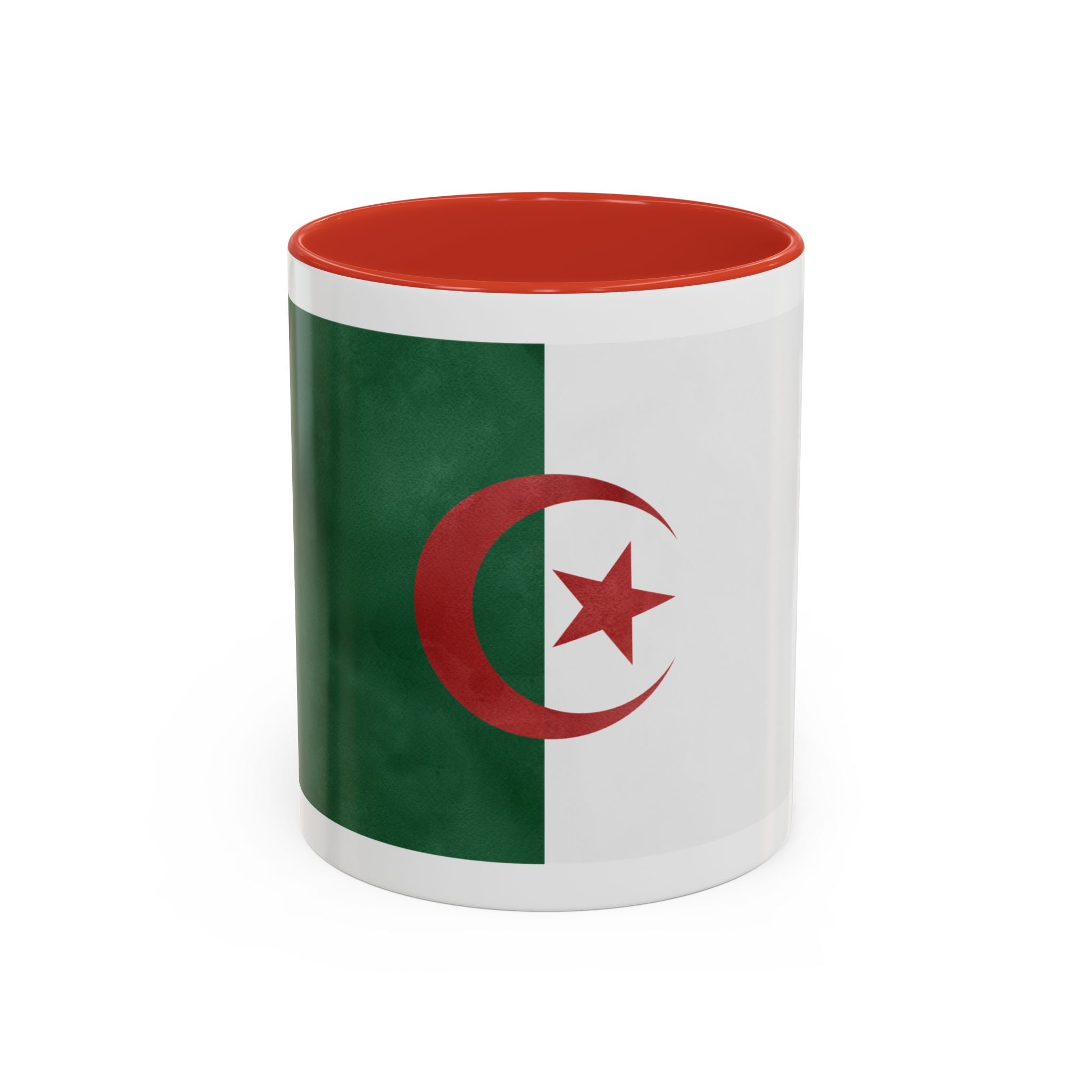 Algeria Flag Accent Coffee Mug (11/15oz) — Crescent & Star National Pride Tea Cup