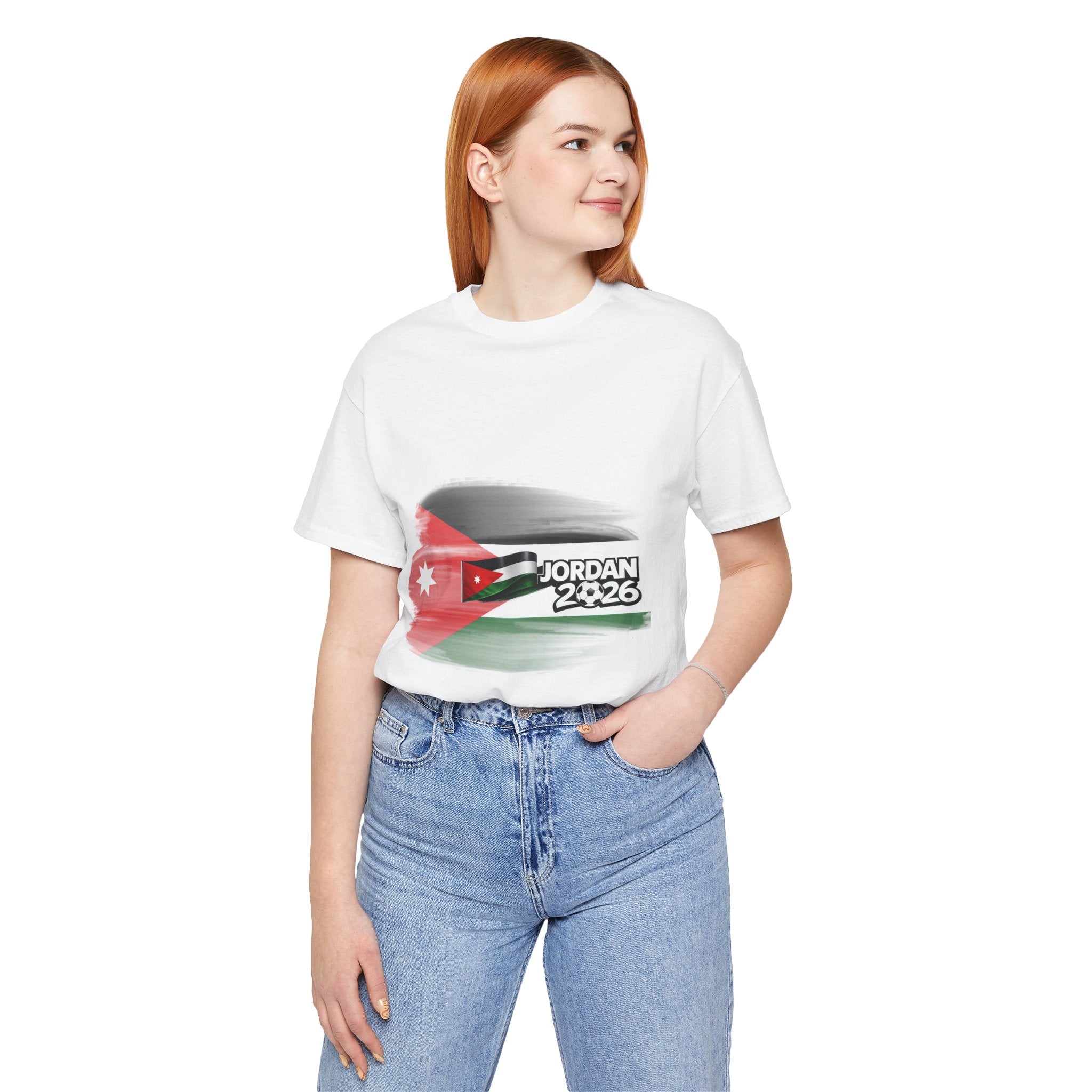 Jordan 2026 Flag Tee — Jordanian Pride Short Sleeve T-Shirt