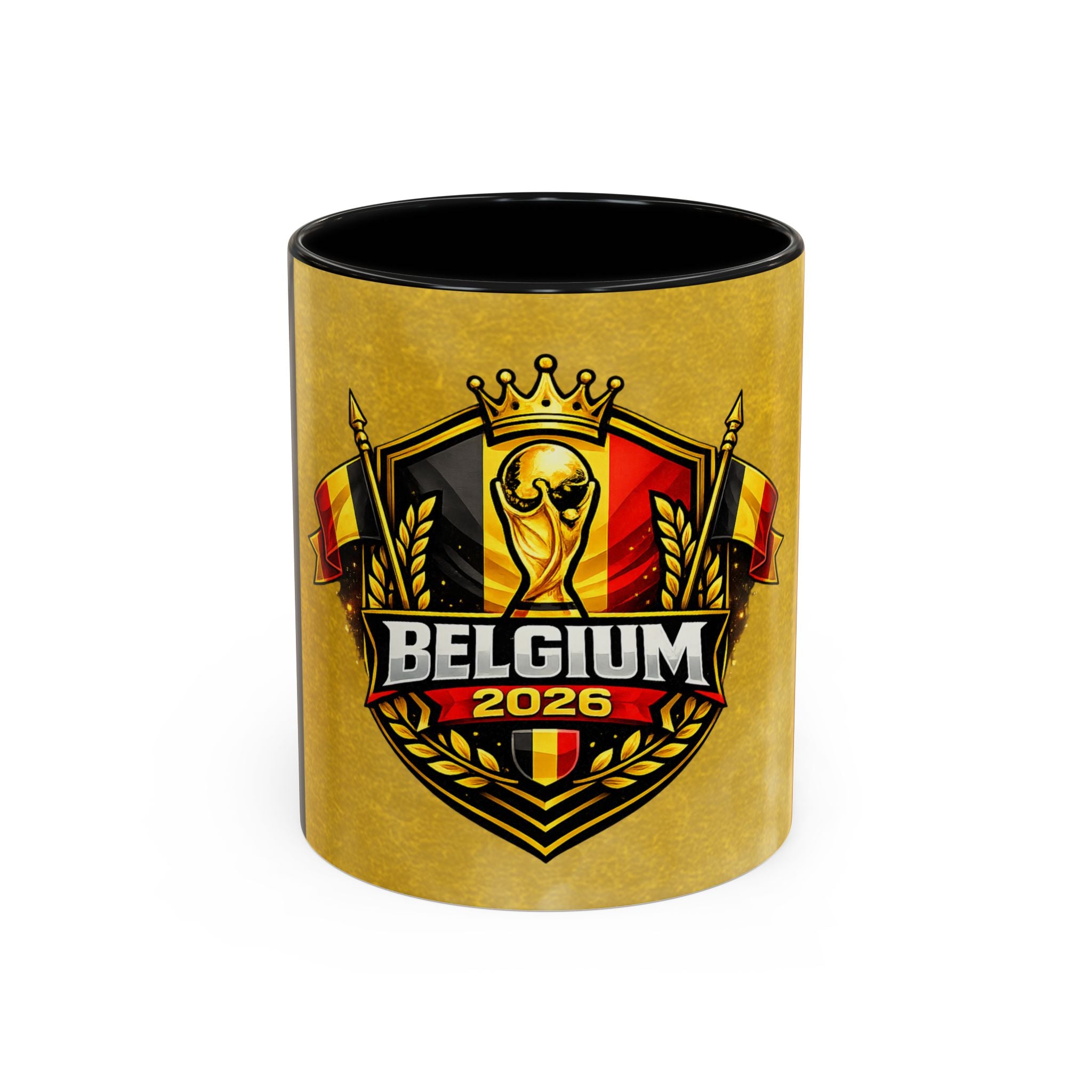 Belgium 2026 Soccer Crest Coffee Mug — Cup Fan Gift (11/15oz)