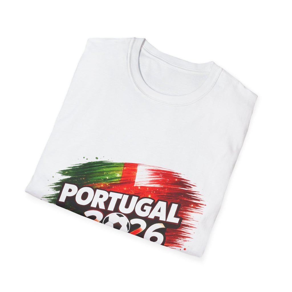 Portugal 2026 Soccer T-Shirt – Portuguese Flag & Crossed Flags Football Tee