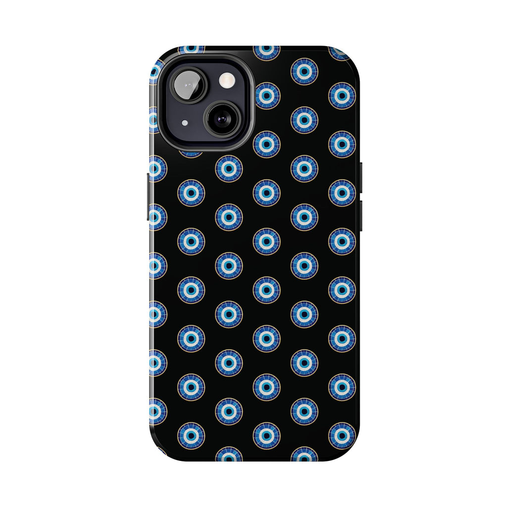 Evil Eye Pattern Tough Phone Case — Protective Blue Nazar Design