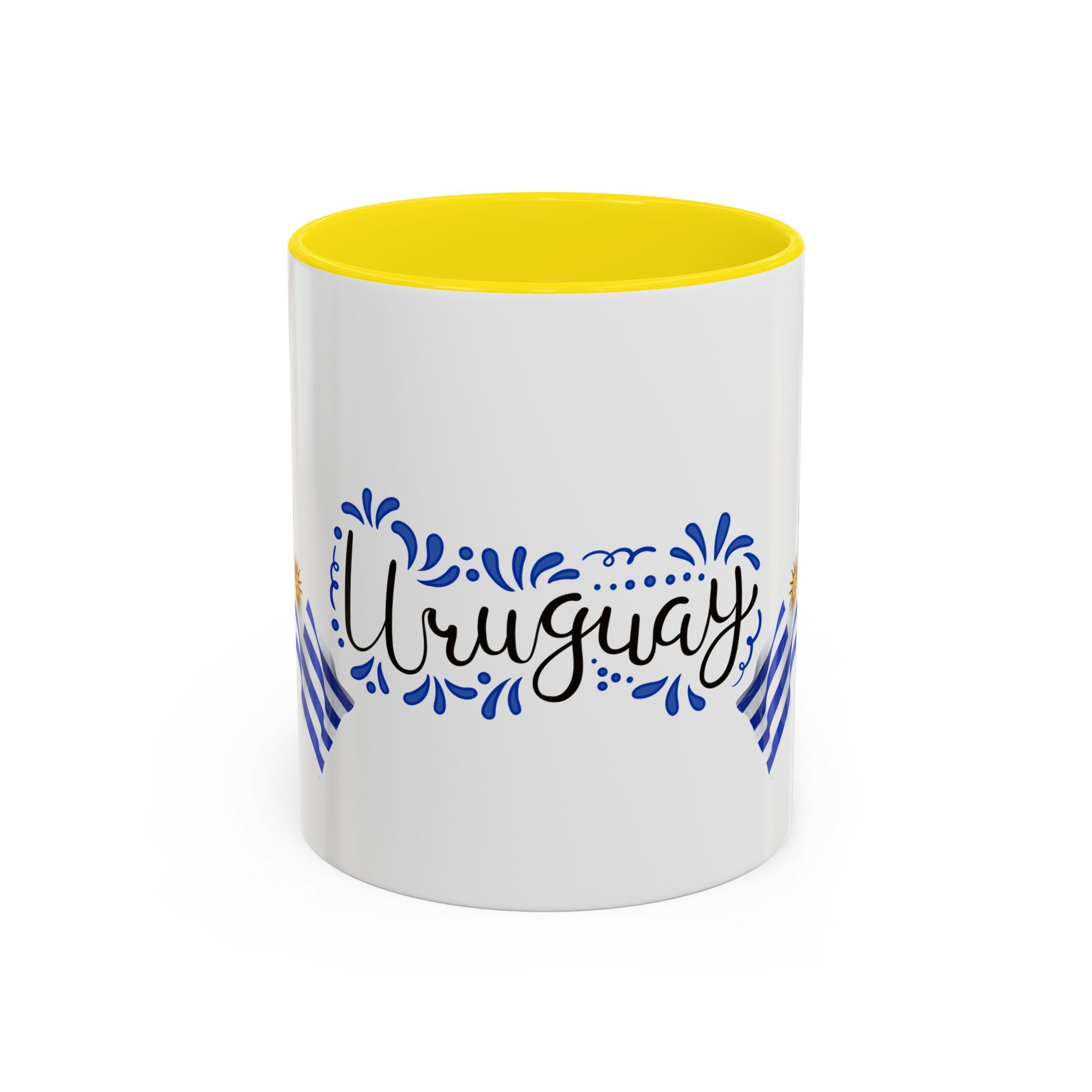 Uruguay Flag Accent Coffee Mug — Blue Sun National Pride 11/15oz