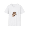 Cat Peeking Through Hole T-Shirt – Cute Cat Face Tee for Cat Lovers