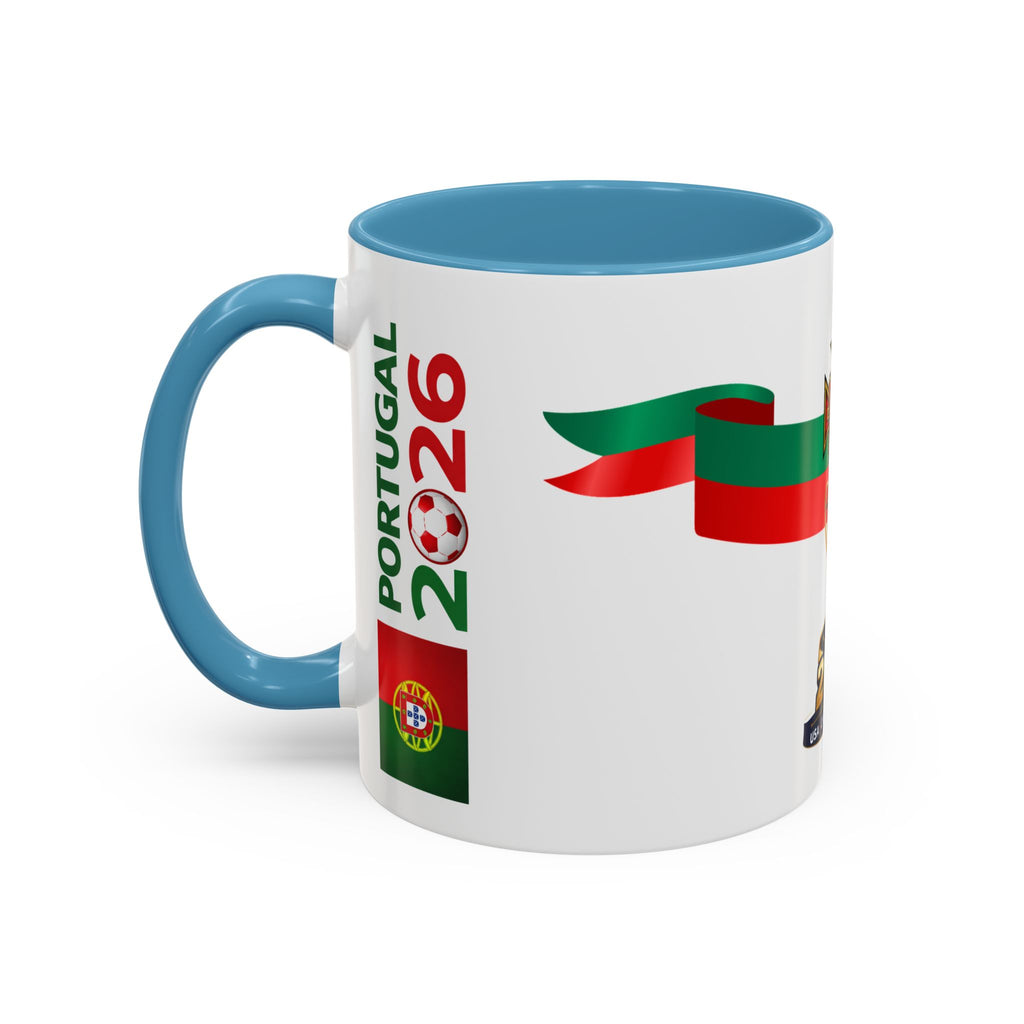 Portugal 2026 Soccer Cup Accent Coffee Mug – Portugal 2026 Trophy Design
