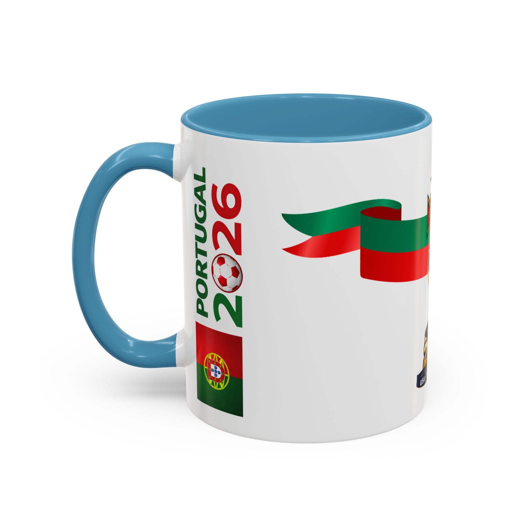 Portugal 2026 Soccer Cup Accent Coffee Mug – Portugal 2026 Trophy Design