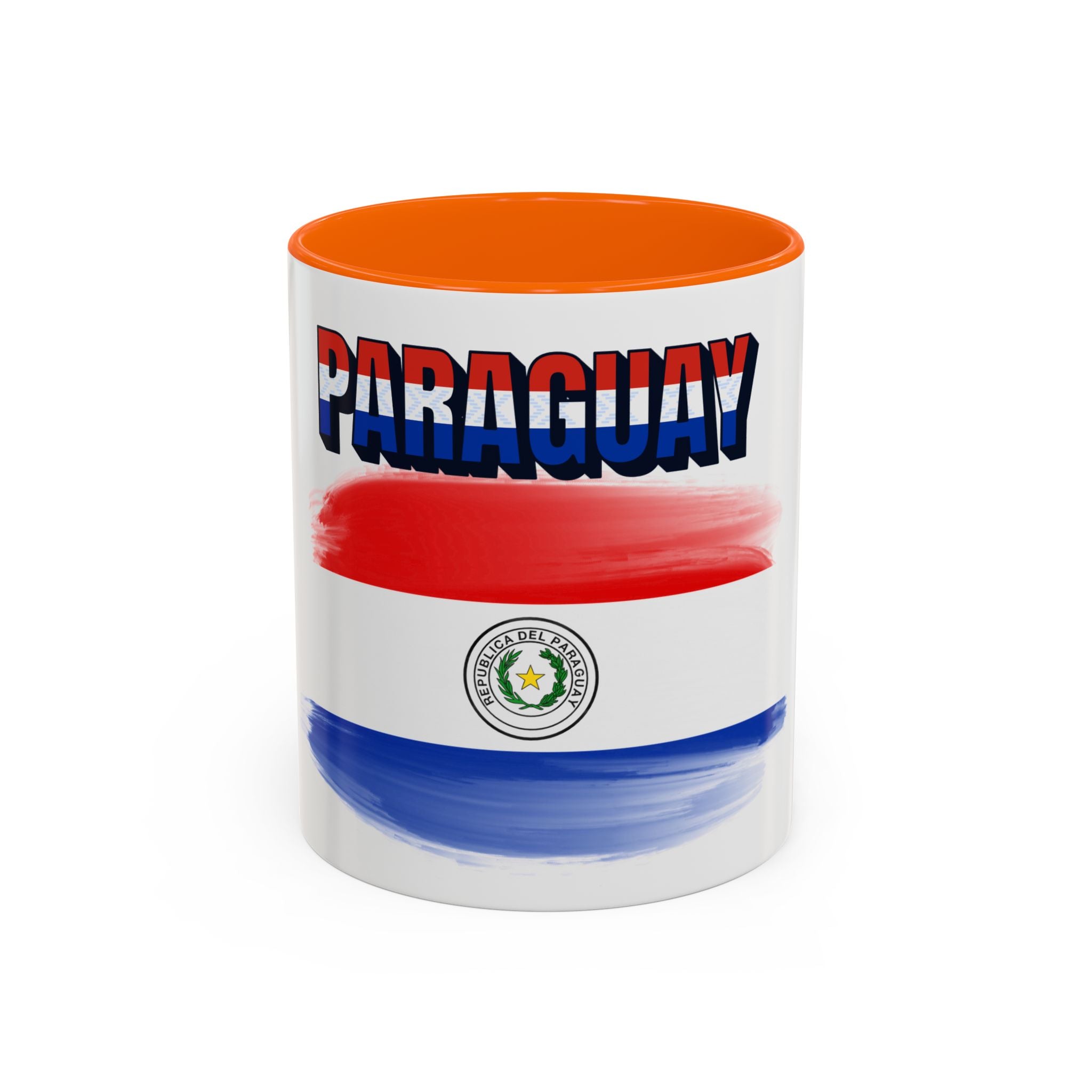 Paraguay Flag Accent Coffee Mug – Patriotic Red White Blue Souvenir (11/15 oz)