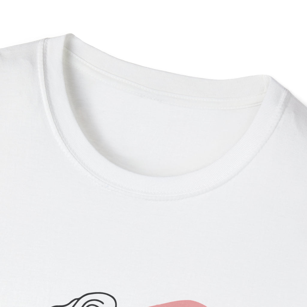 Abstract Line Art Woman T-Shirt — Minimalist Feminine Graphic Tee