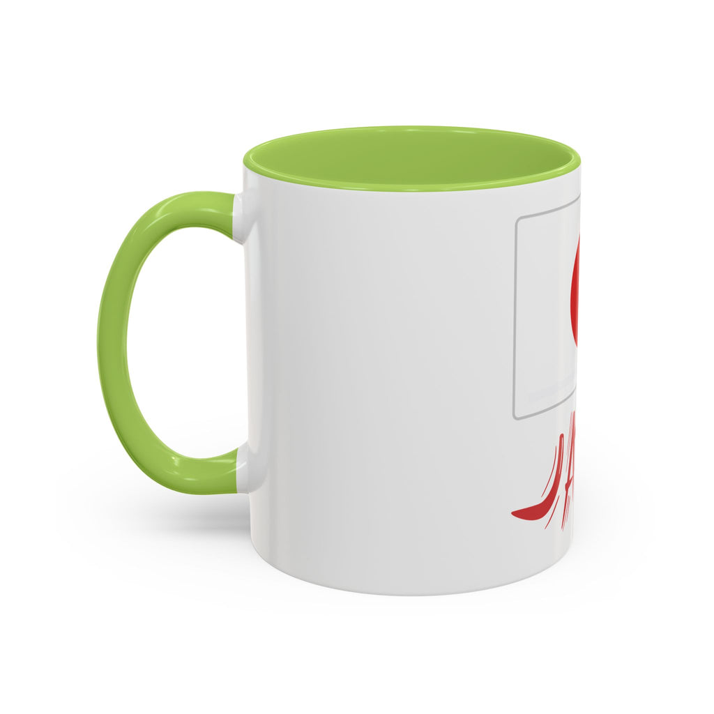 Japan Flag Accent Coffee Mug – Red Rising Sun Design (11/15oz)